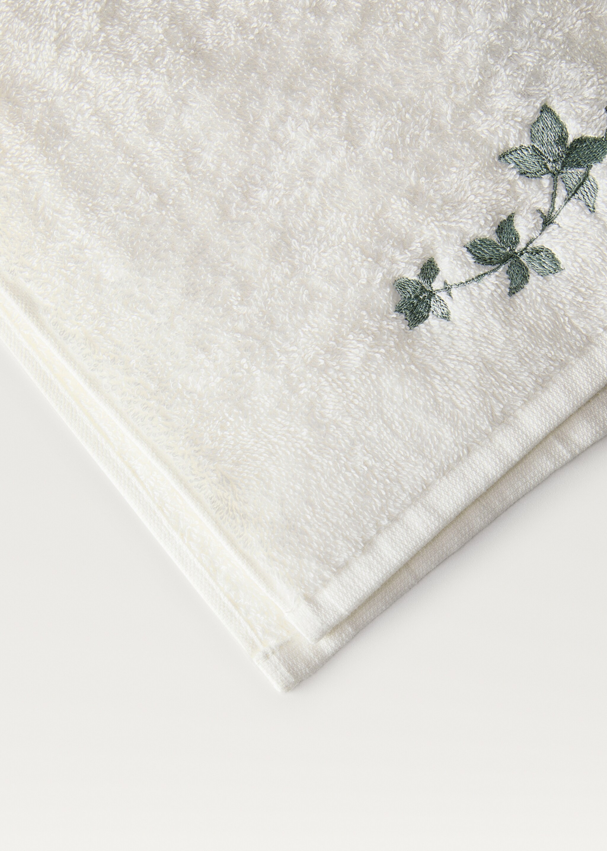 Handtuch mit Blattstickerei - Detail des Artikels 2