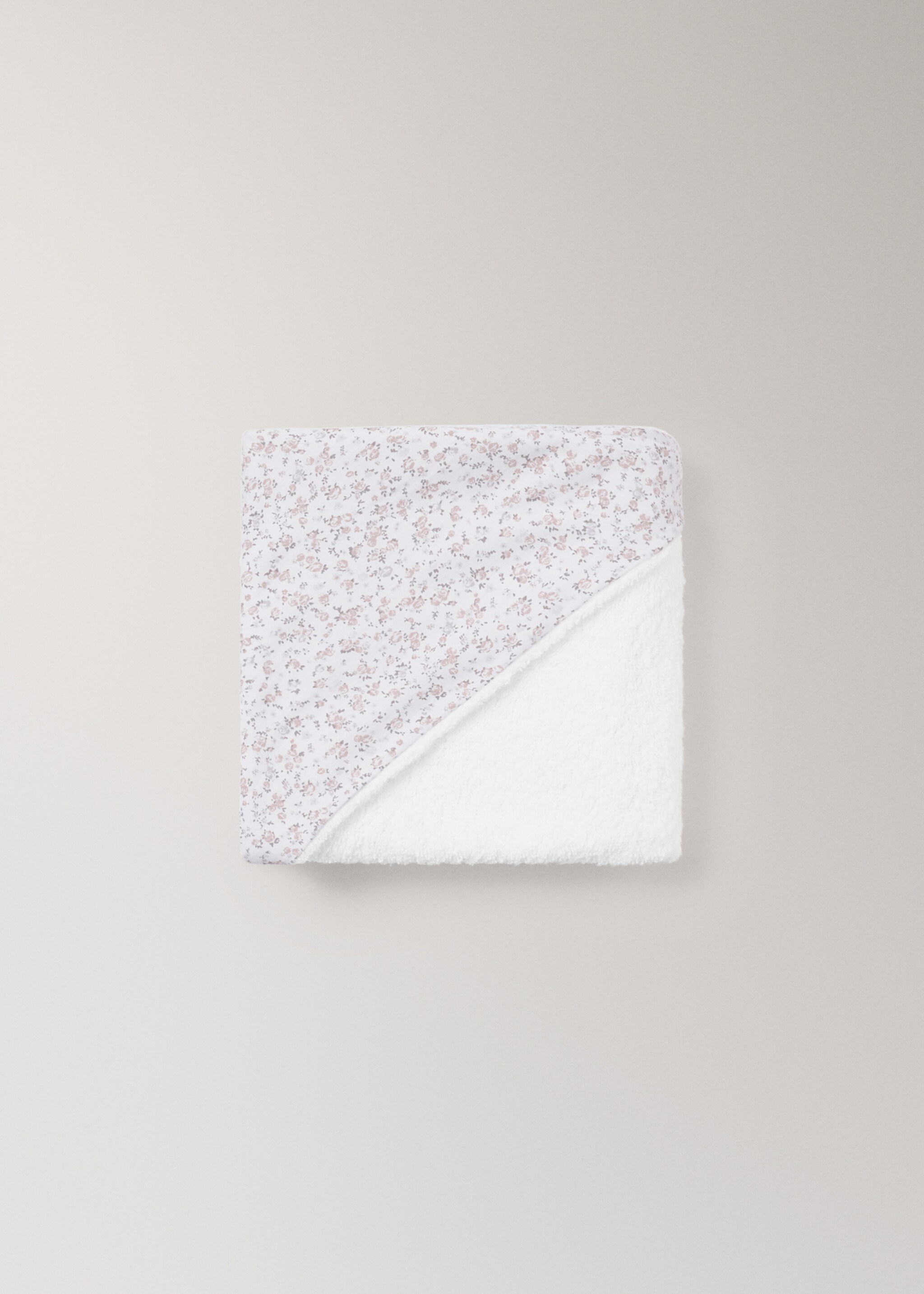 Children’s bath cape with mini-flower print - Details of the article 1