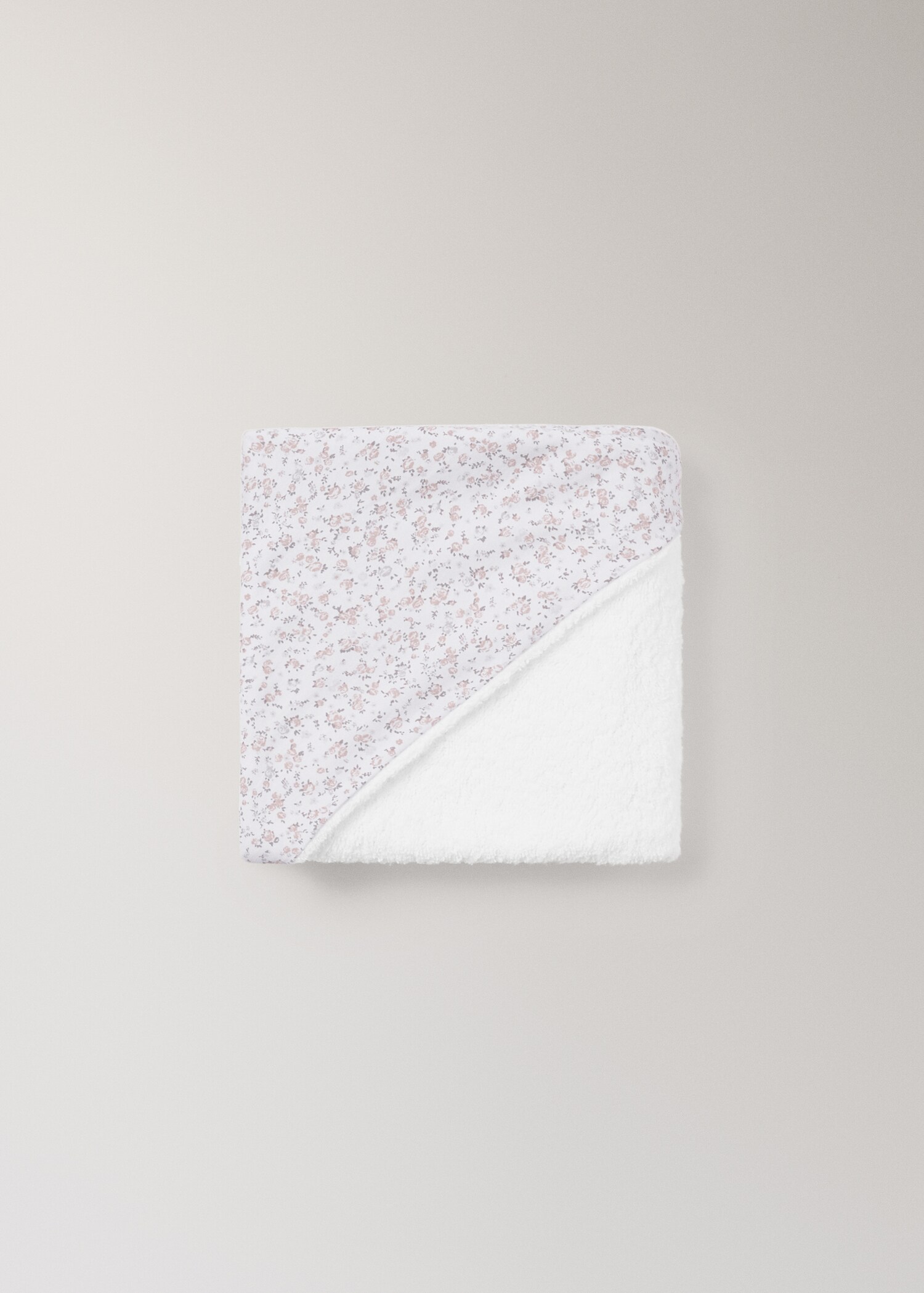 Children’s bath cape with mini-flower print - Details of the article 1