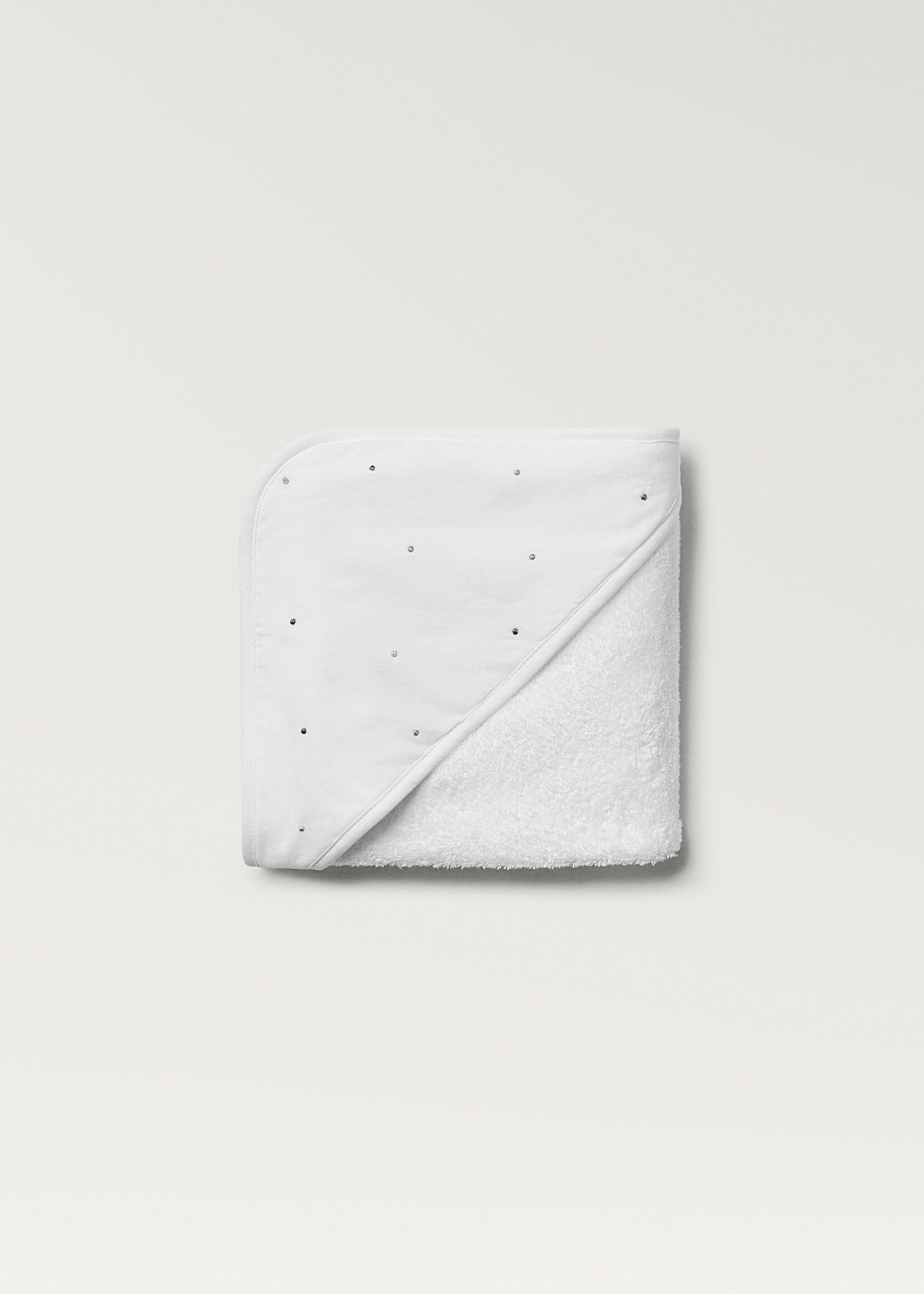Drap de bain enfant à broderie à pois - Détail de l'article 1