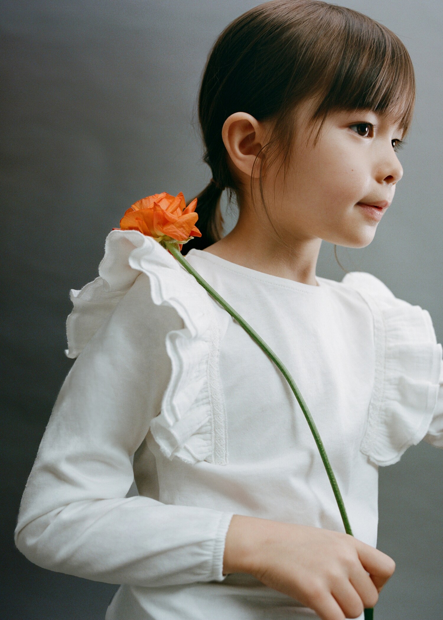 Frills cotton t-shirt - Details of the article 5