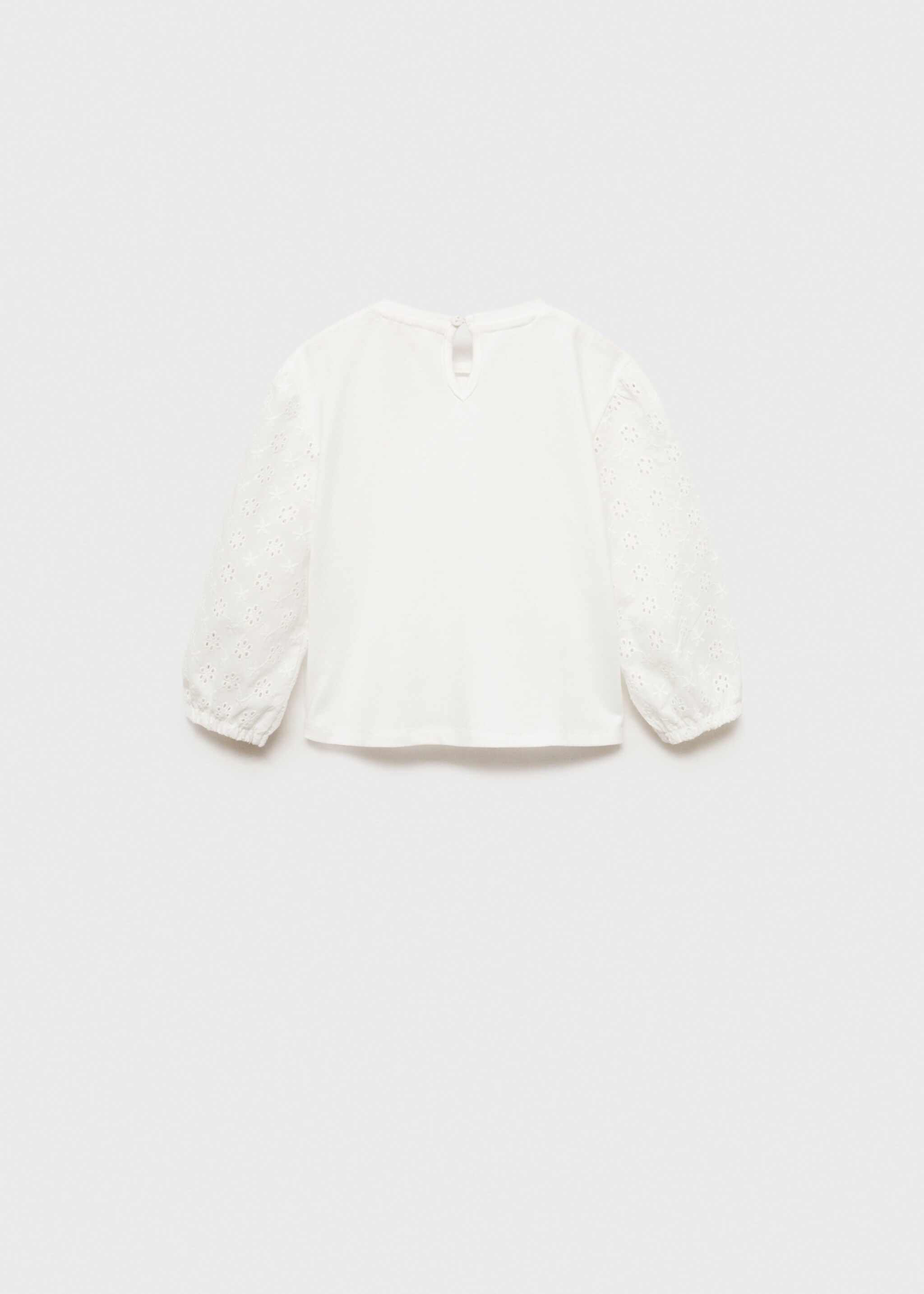 Embroidered sleeve T-shirt - Reverse of the article