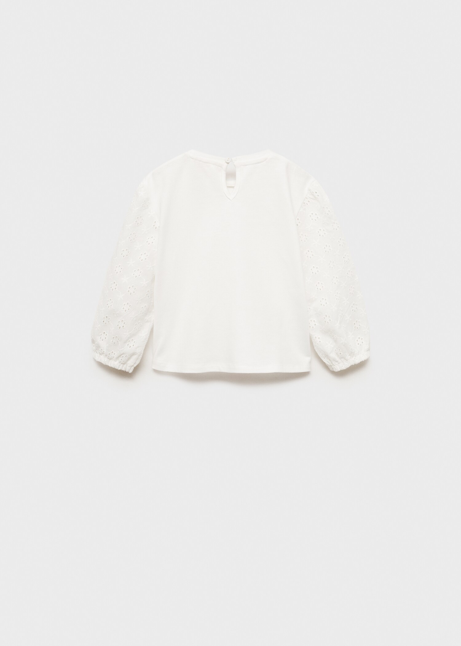 Embroidered sleeve T-shirt - Reverse of the article