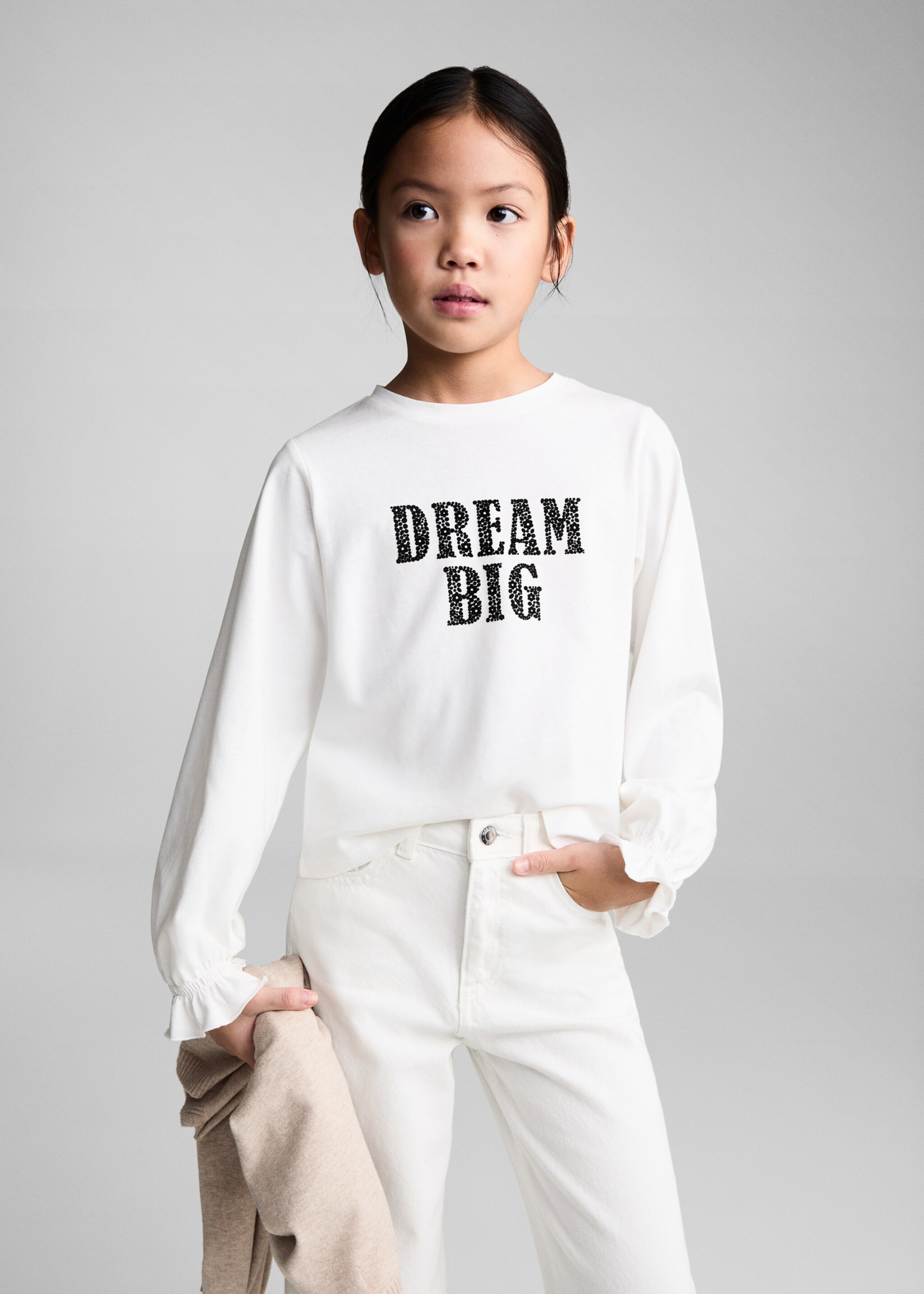 Message cotton T-shirt - Medium plane