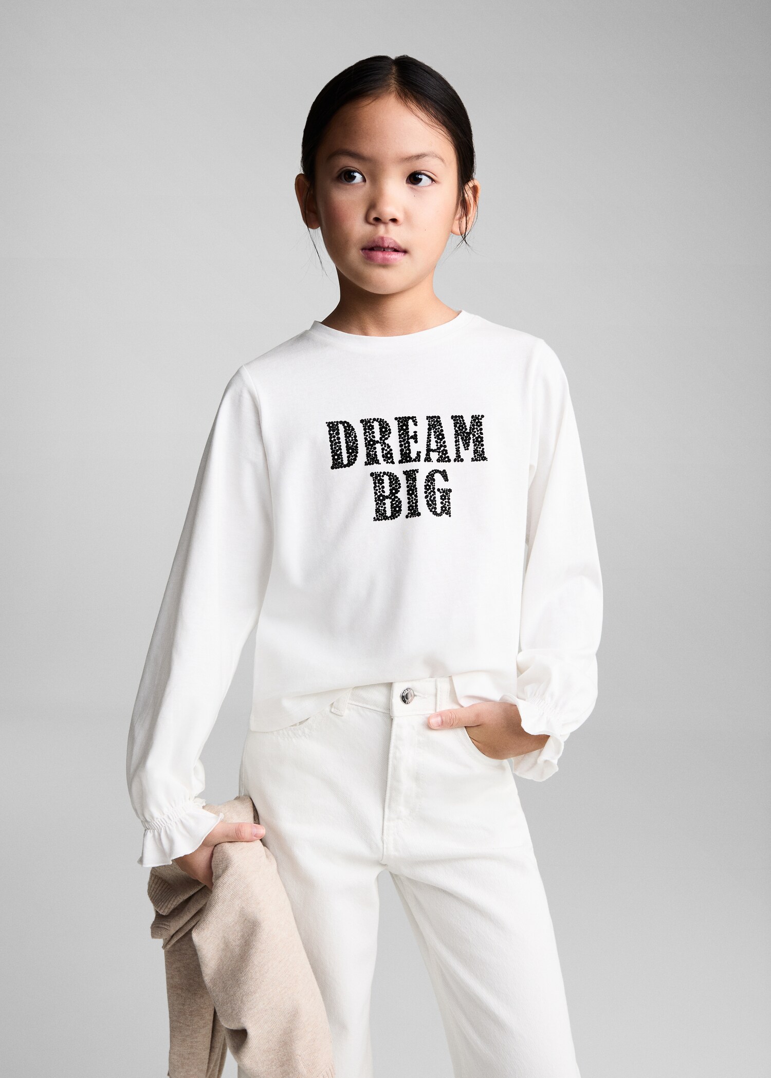 Message cotton T-shirt - Medium plane