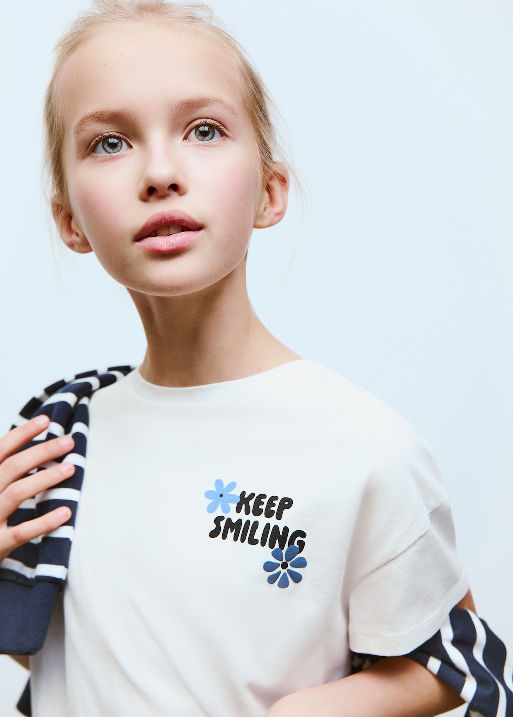 Cotton t-shirt with printed message