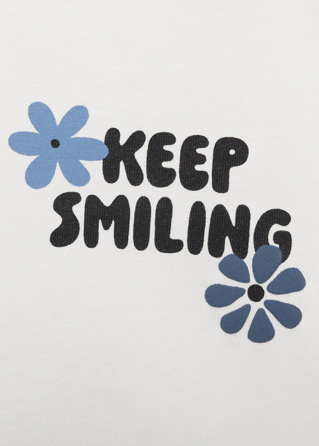 Cotton t-shirt with printed message