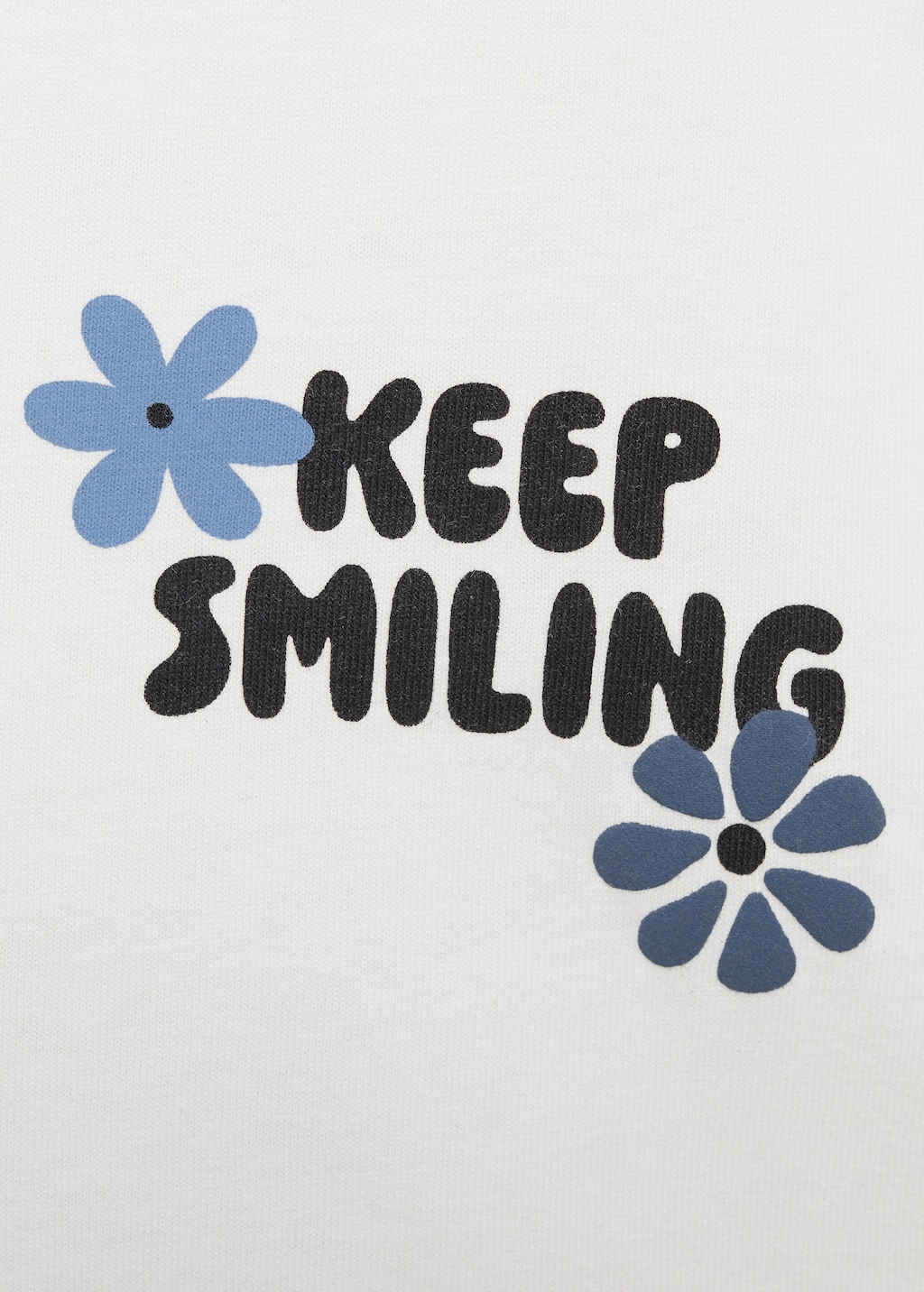 Cotton t-shirt with printed message