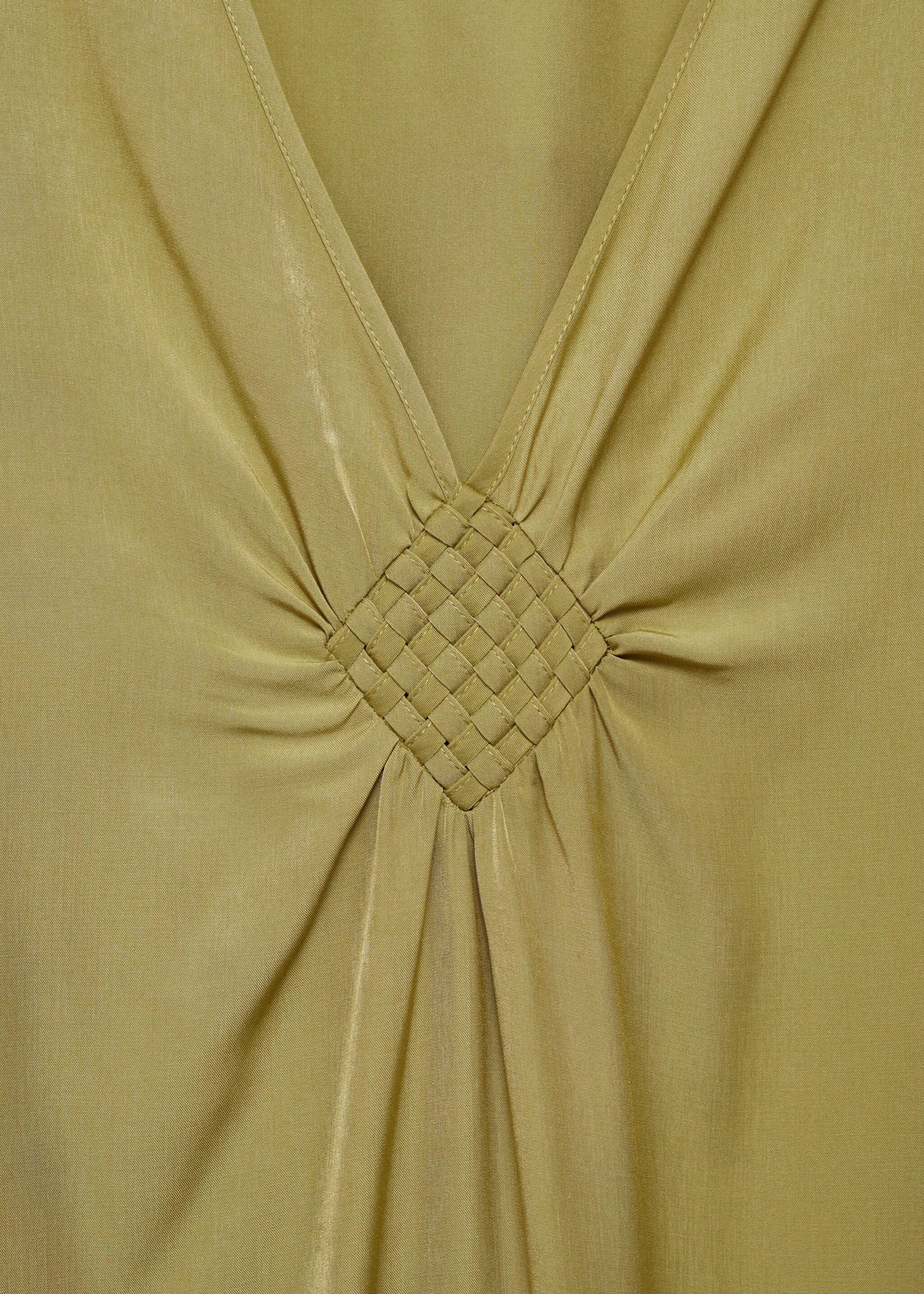 Vestido satinado manga acampanada - Detalle del artículo 8