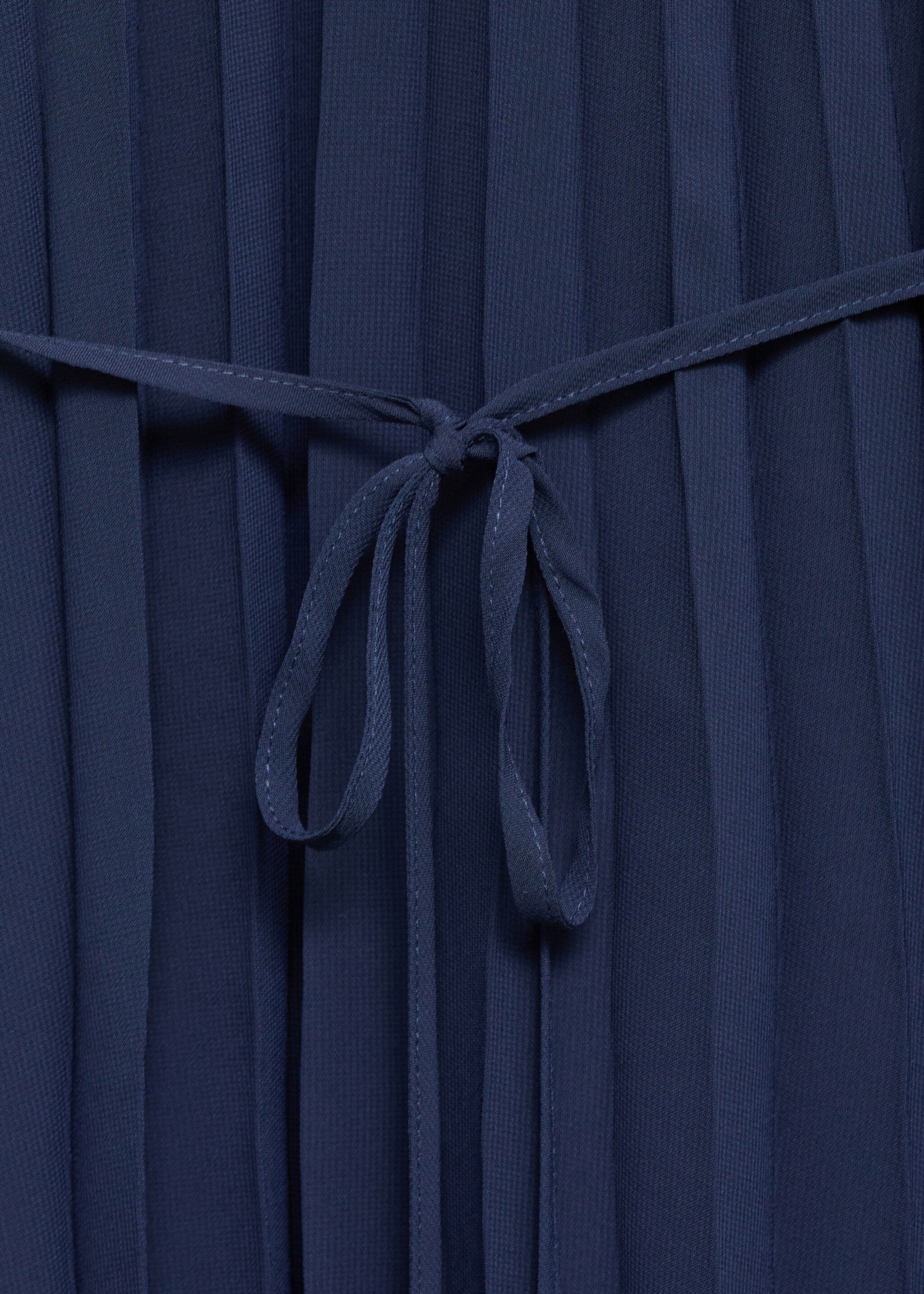 Vestido plisado cinturón lazo - Detalle del artículo 8