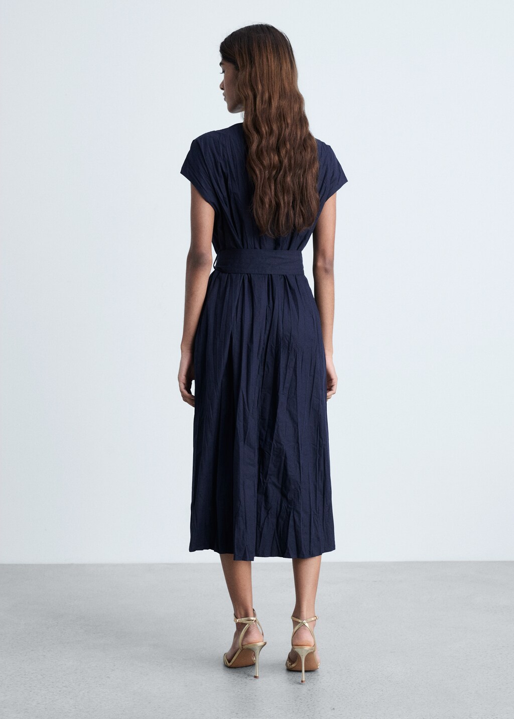Textured bow dress - Women | MANGO USA Textured bow dress - Women | MANGO USA