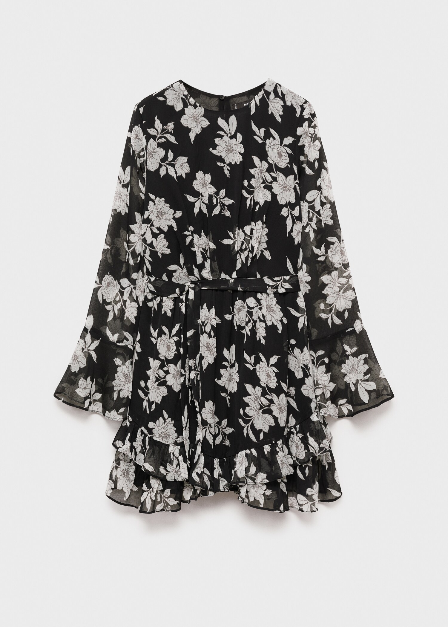 Robe à fleurs volantée - Article sans modèle