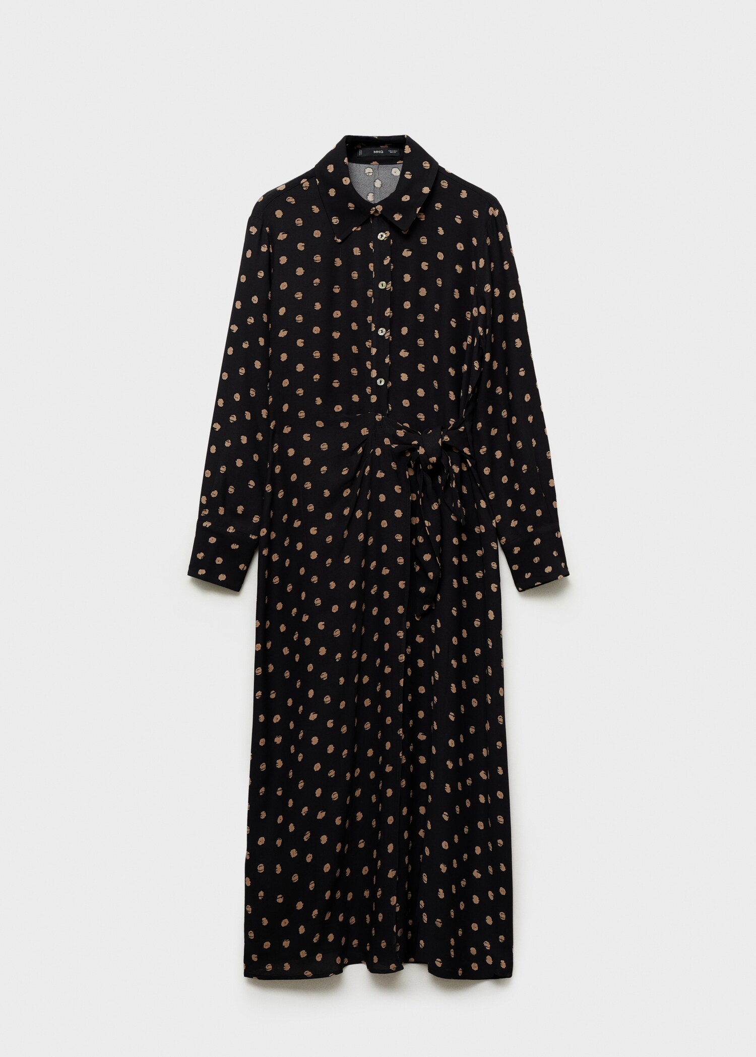 Robe chemise pois détail nœud - Article sans modèle
