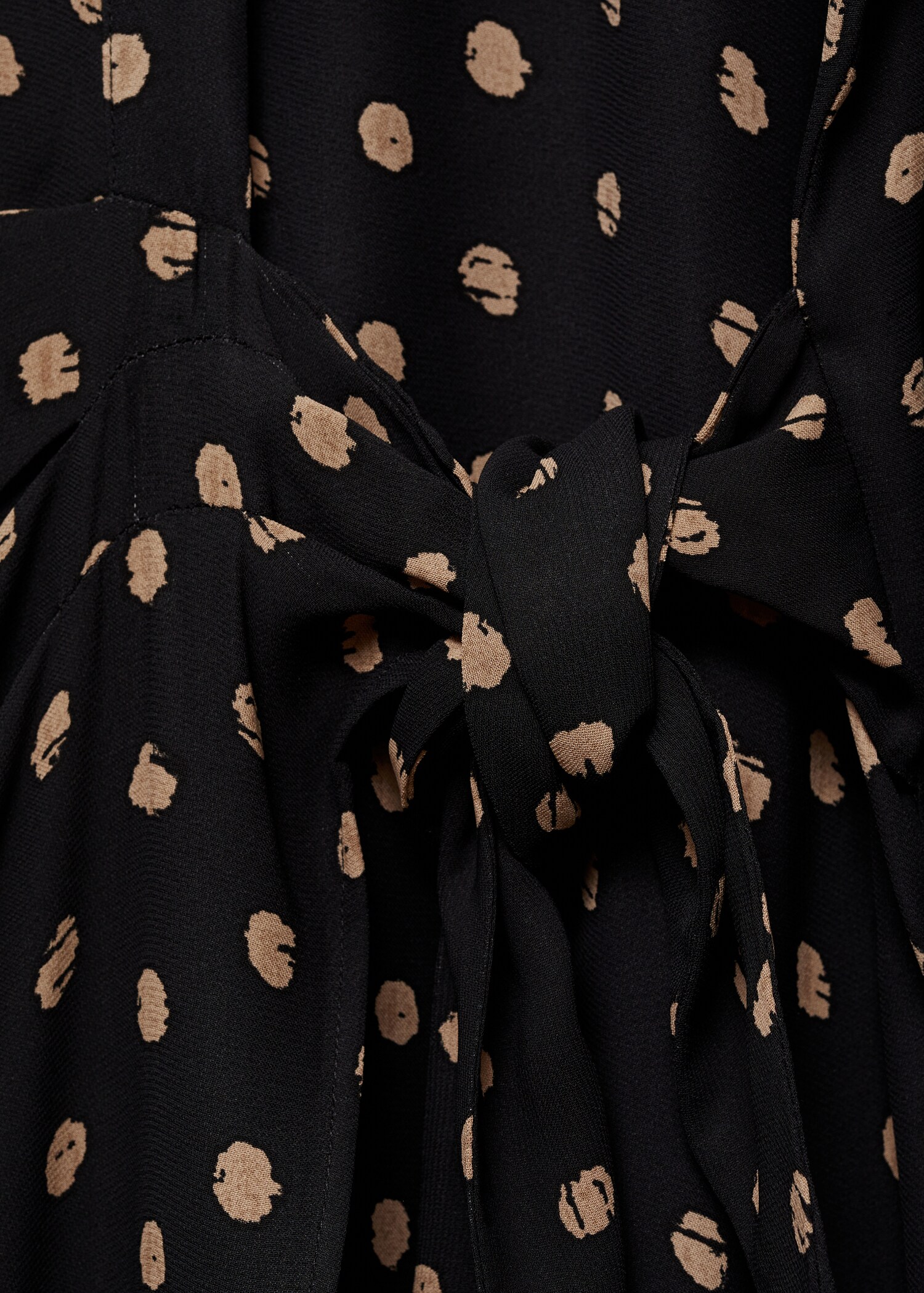 Robe chemise pois détail nœud - Détail de l'article 0