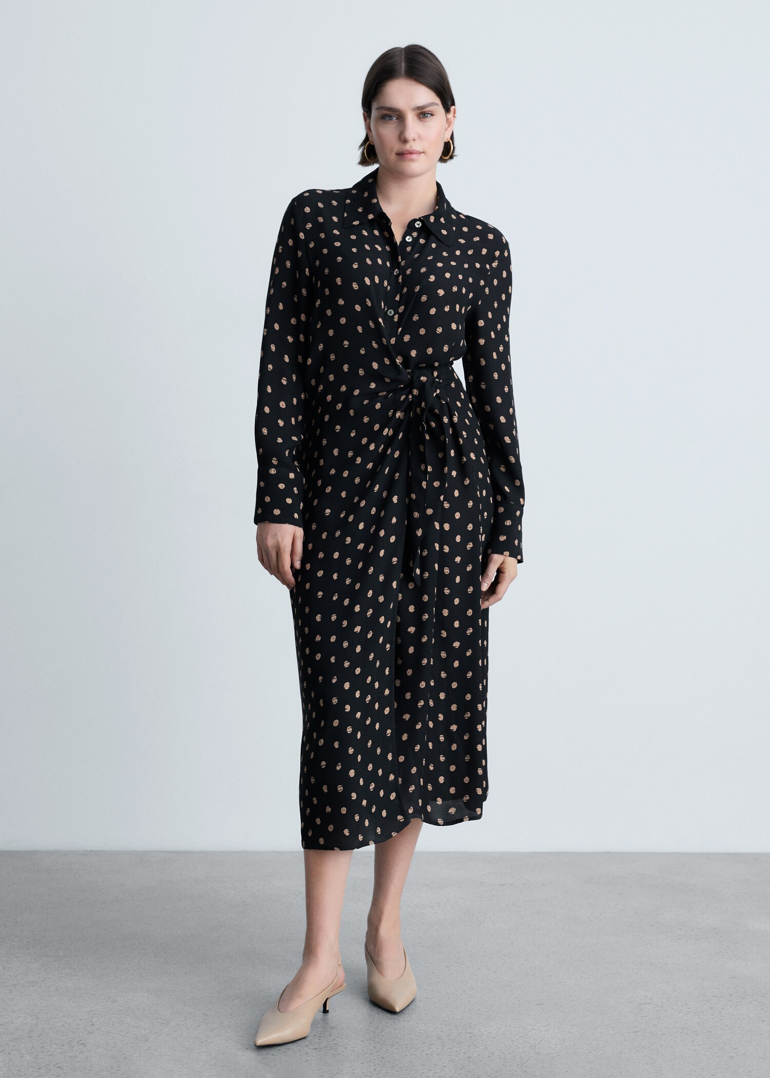 Robe chemise pois détail nœud - Détail de l'article 3
