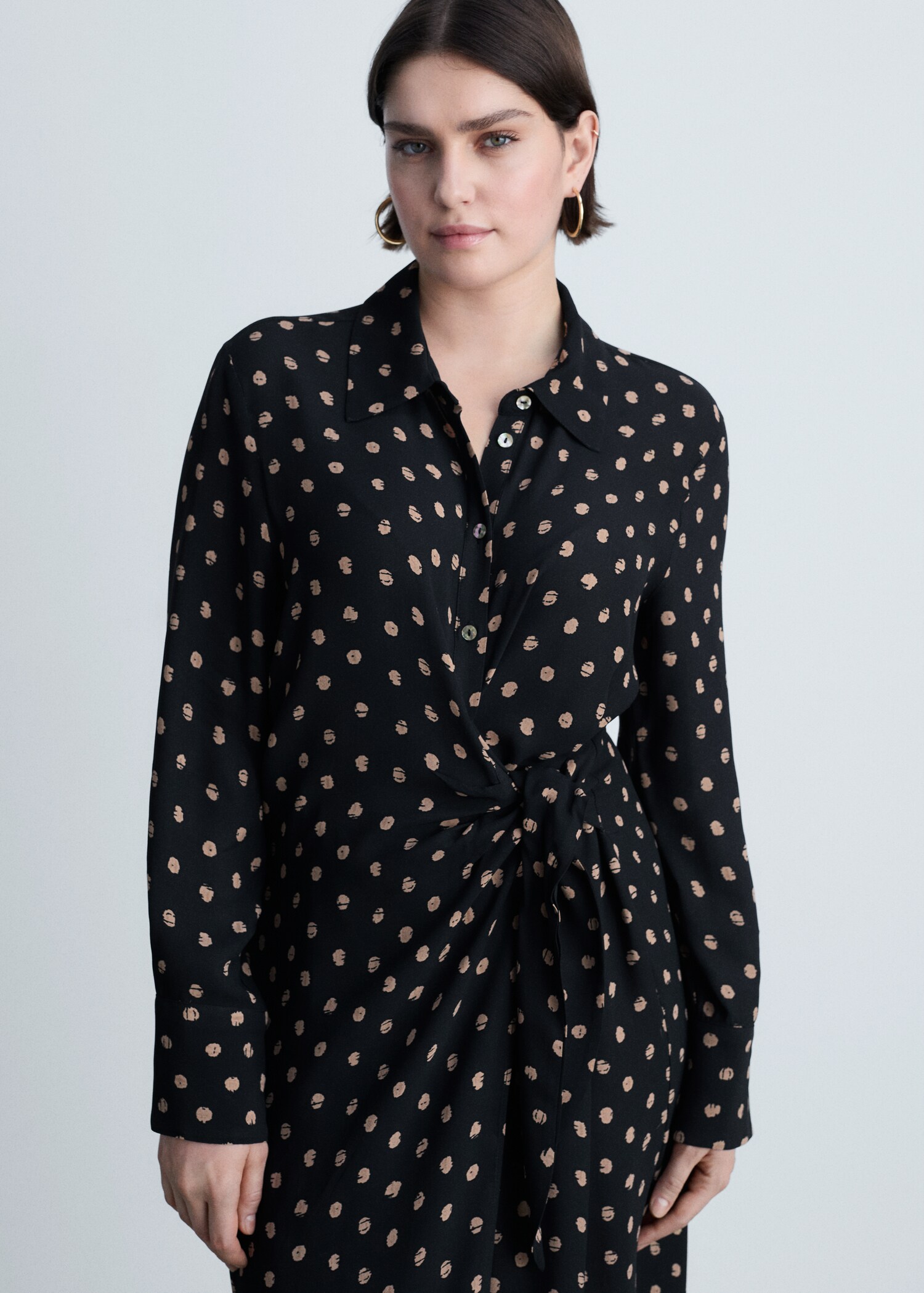 Robe chemise pois détail nœud - Détail de l'article 5
