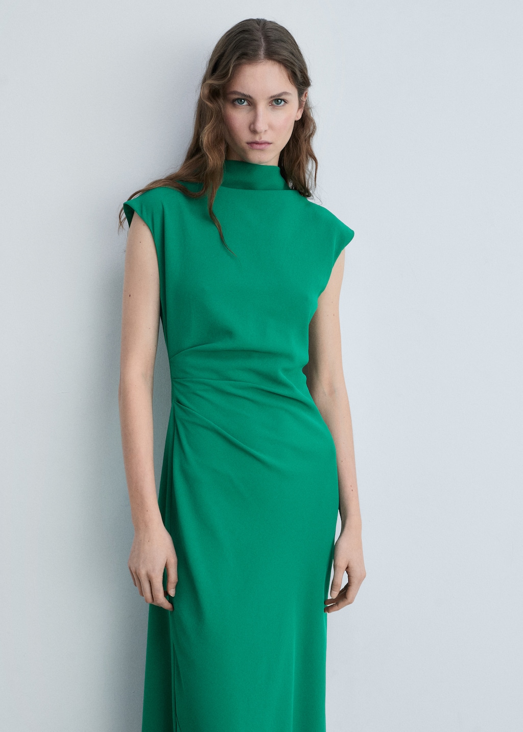 Mango A-line dress with draped waist