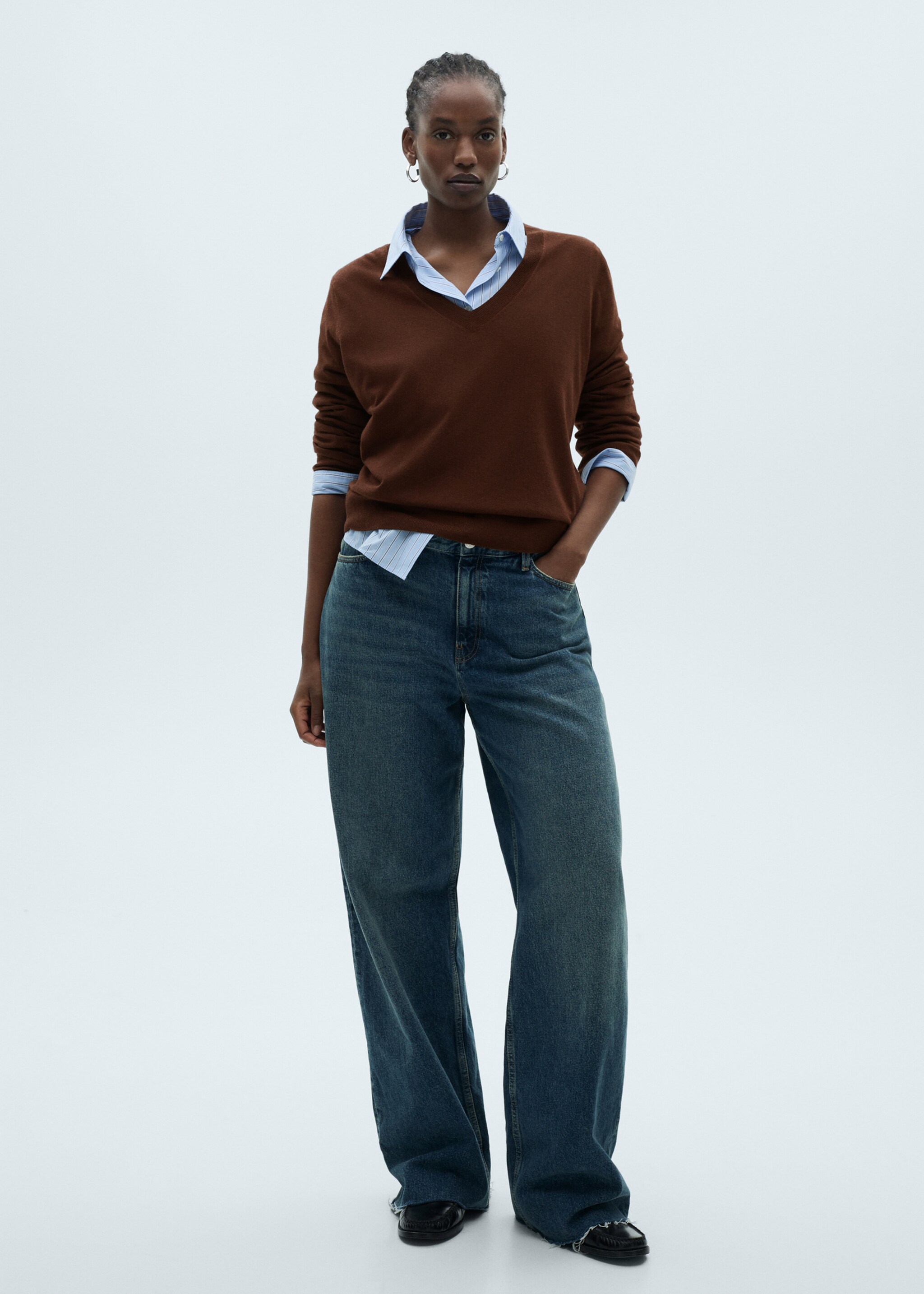 Pull-over maille col en V - Détail de l'article 3