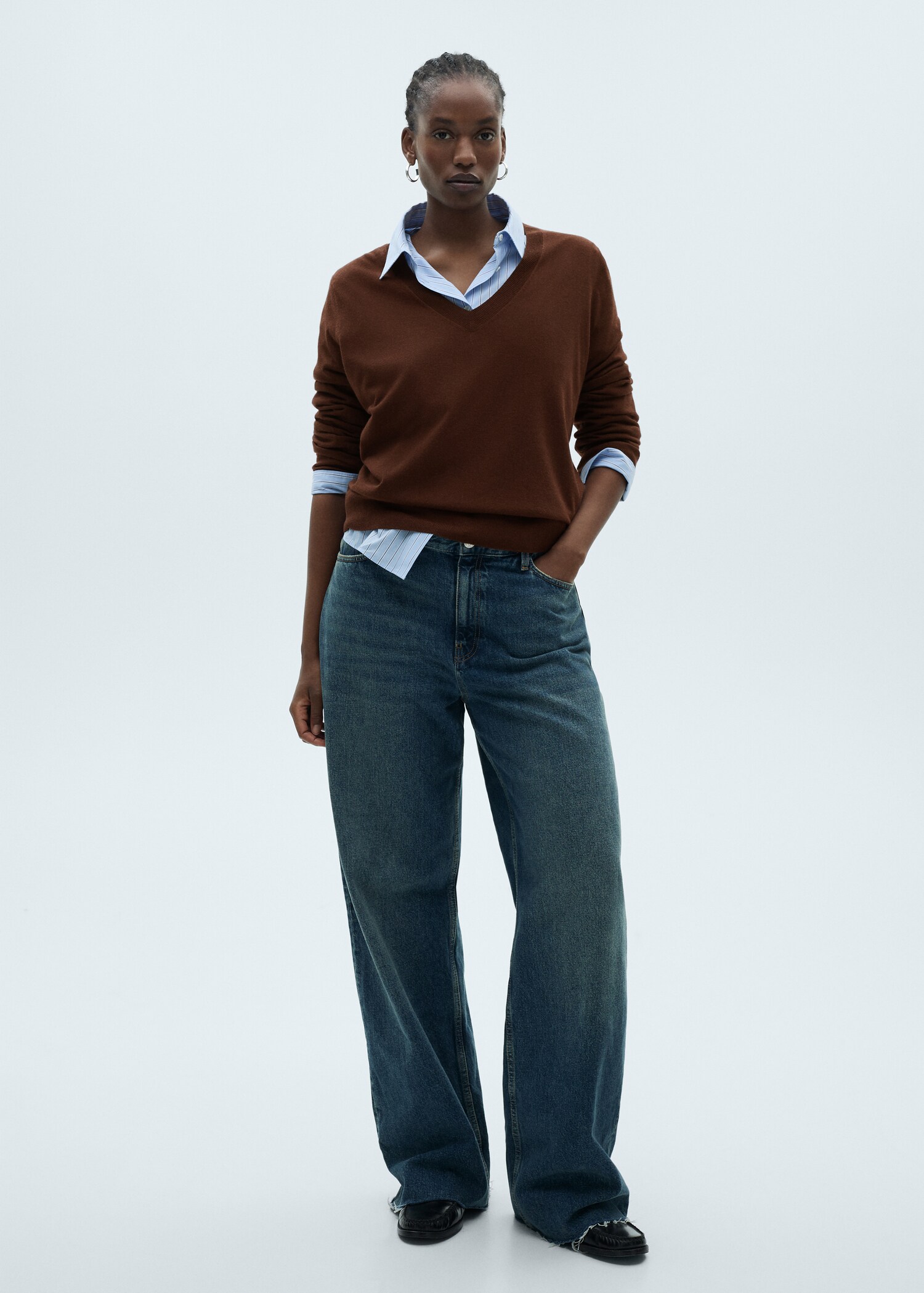 Camisola de malha com gola em V - Pormenor do artigo 3