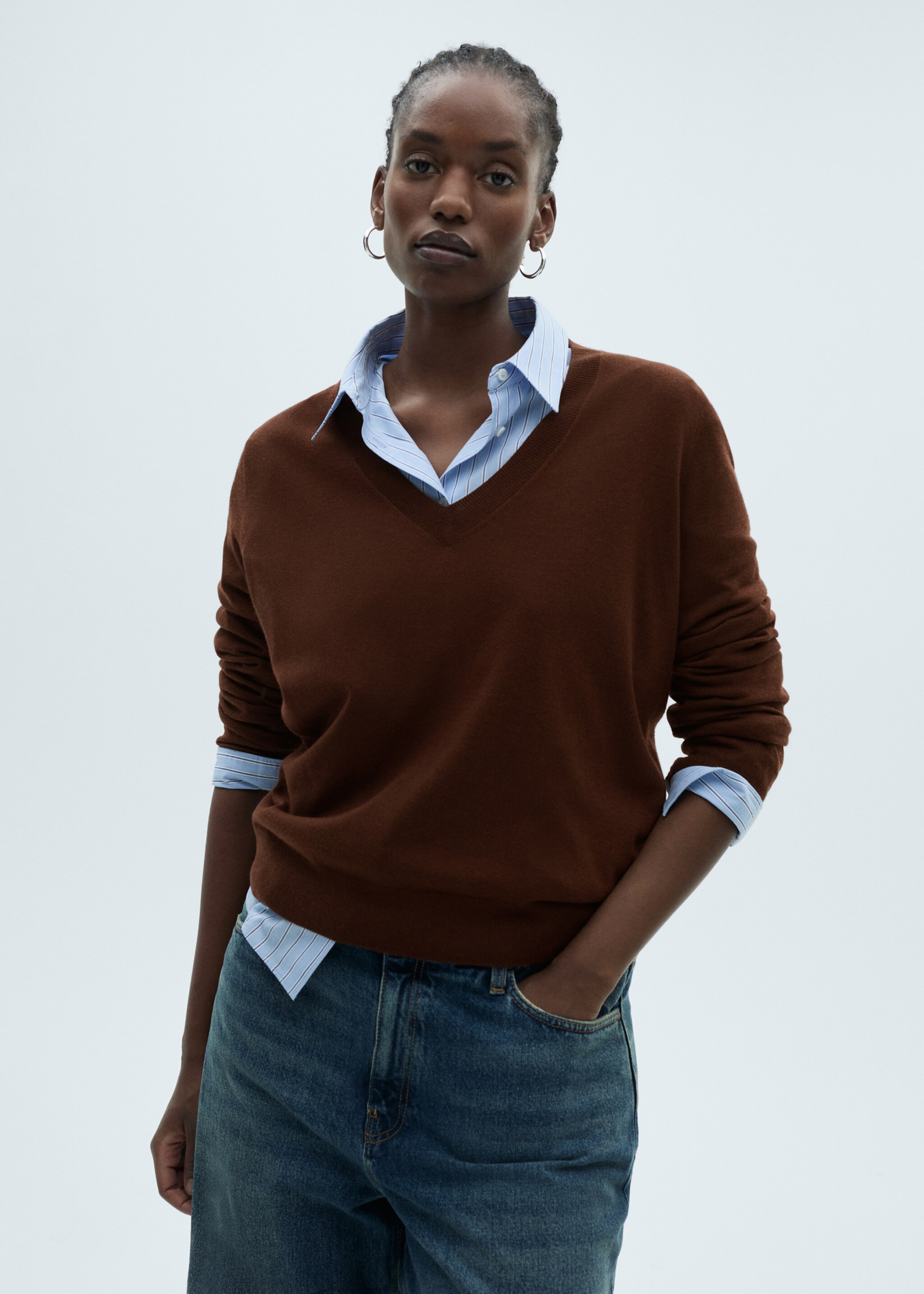 Pull-over maille col en V - Détail de l'article 5