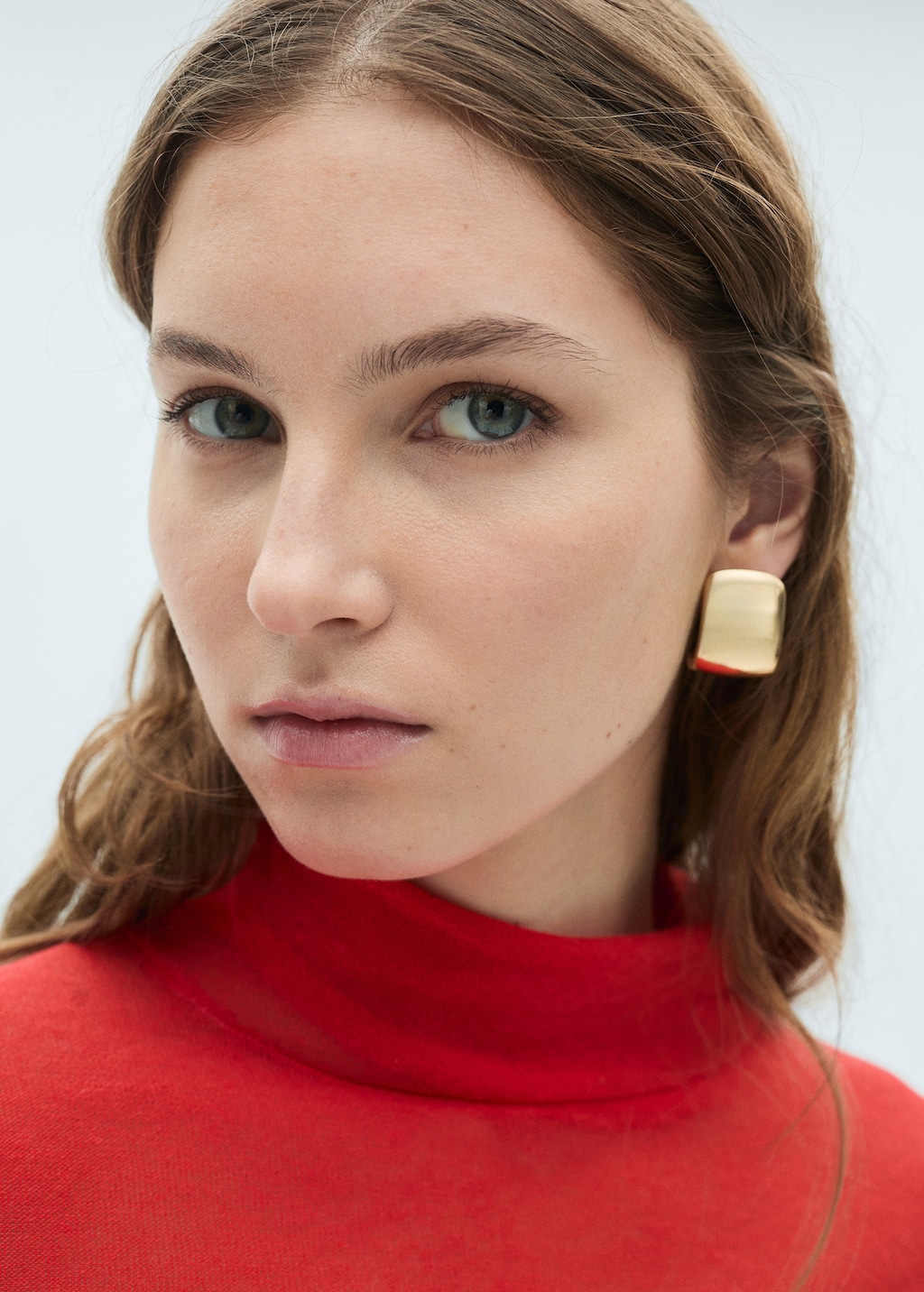 Semi-transparent turtleneck sweater