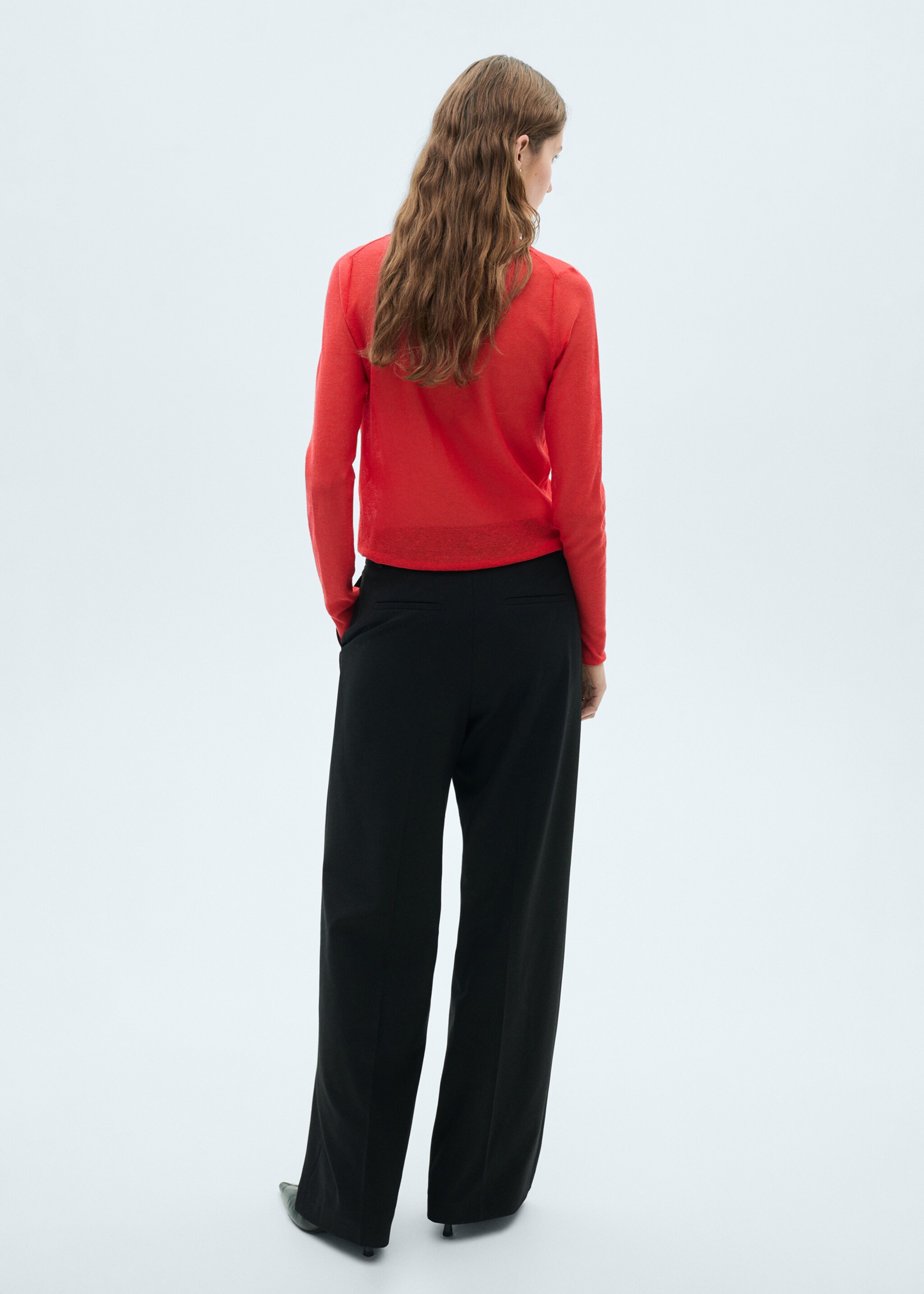 Semi-transparent turtleneck sweater - Reverse of the article