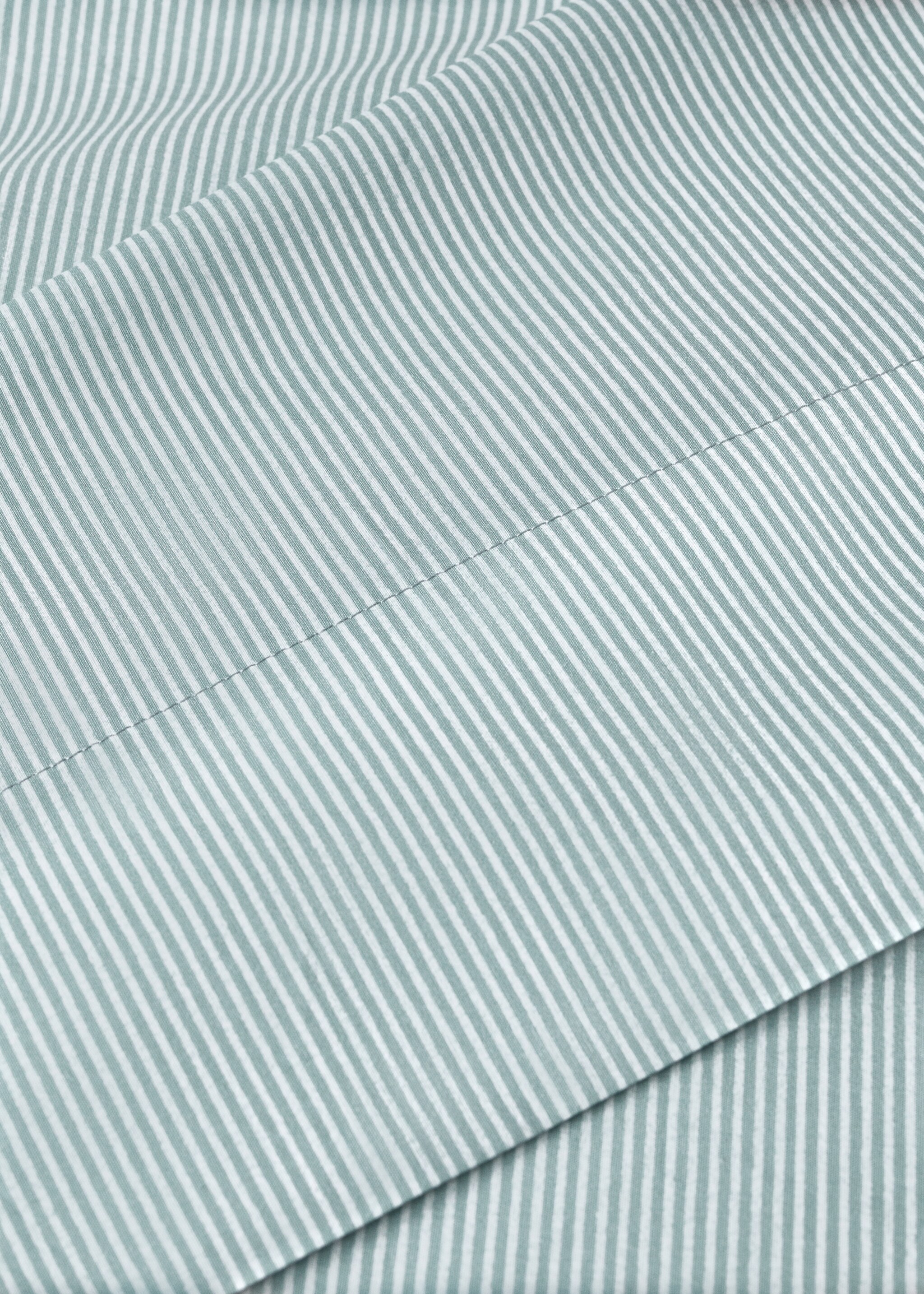 Cotton percale striped top sheet for cot - Details of the article 1