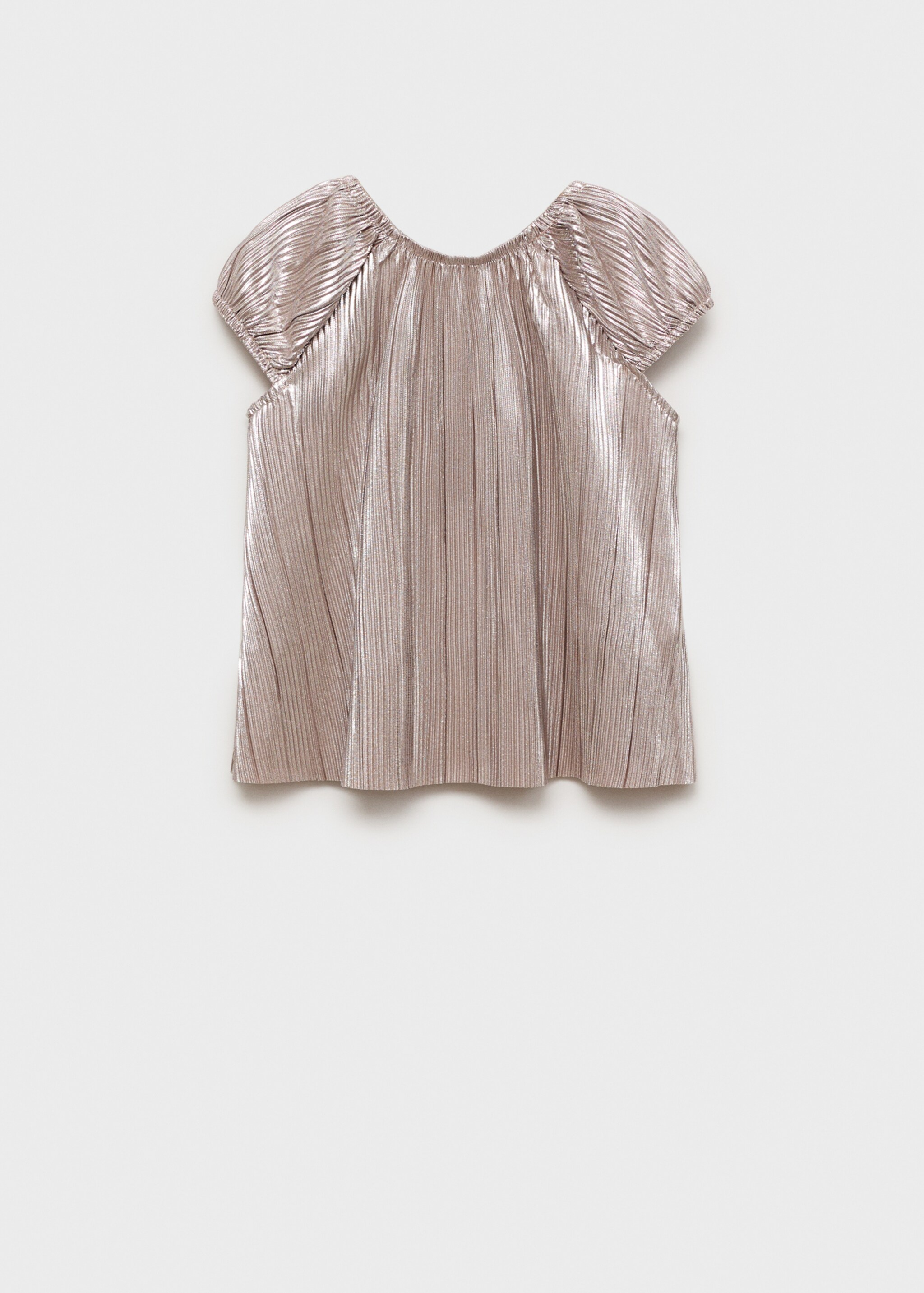 Metallic pleated shirt - Reverse of the article