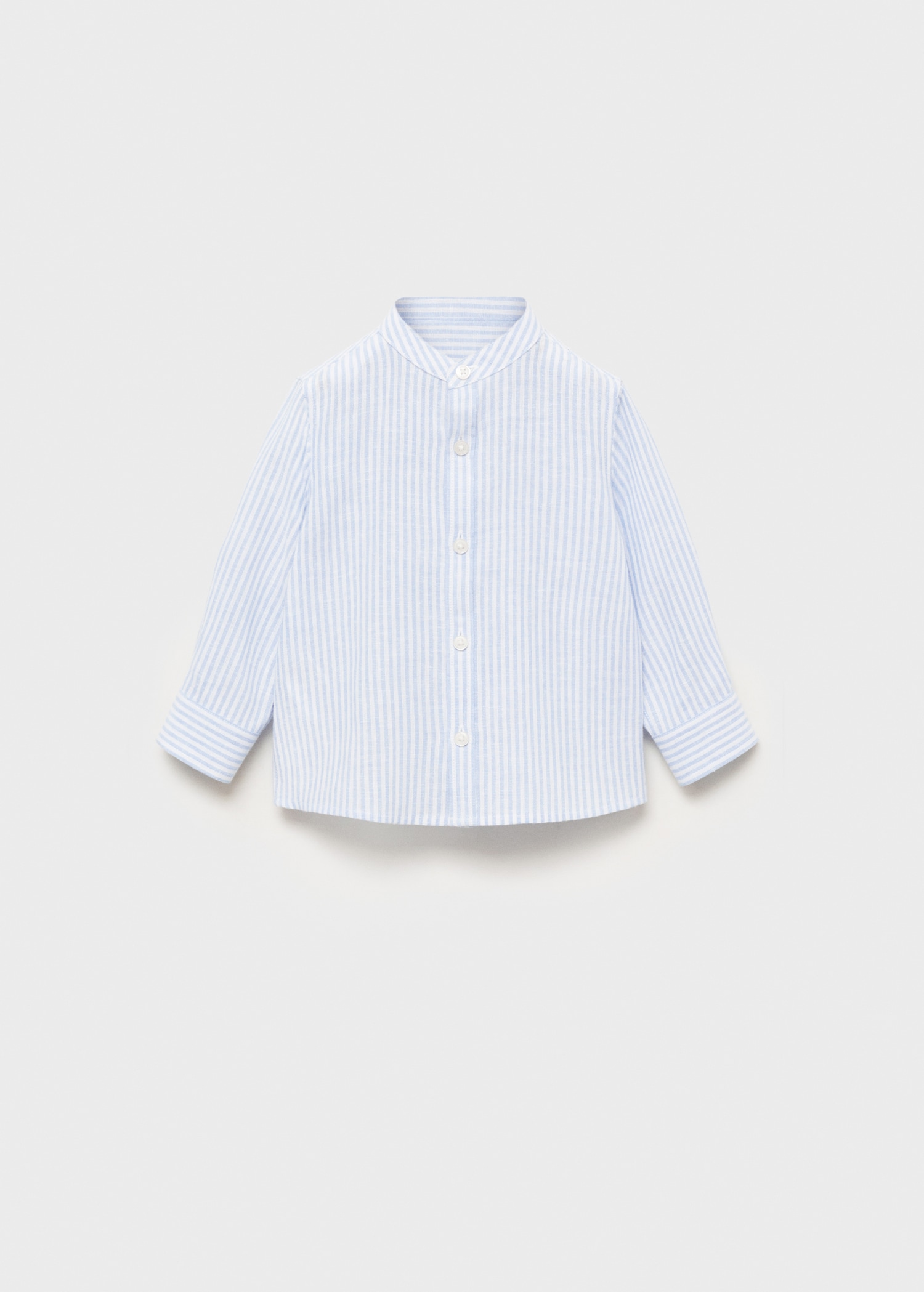 Striped linen-blend shirt - Article without model