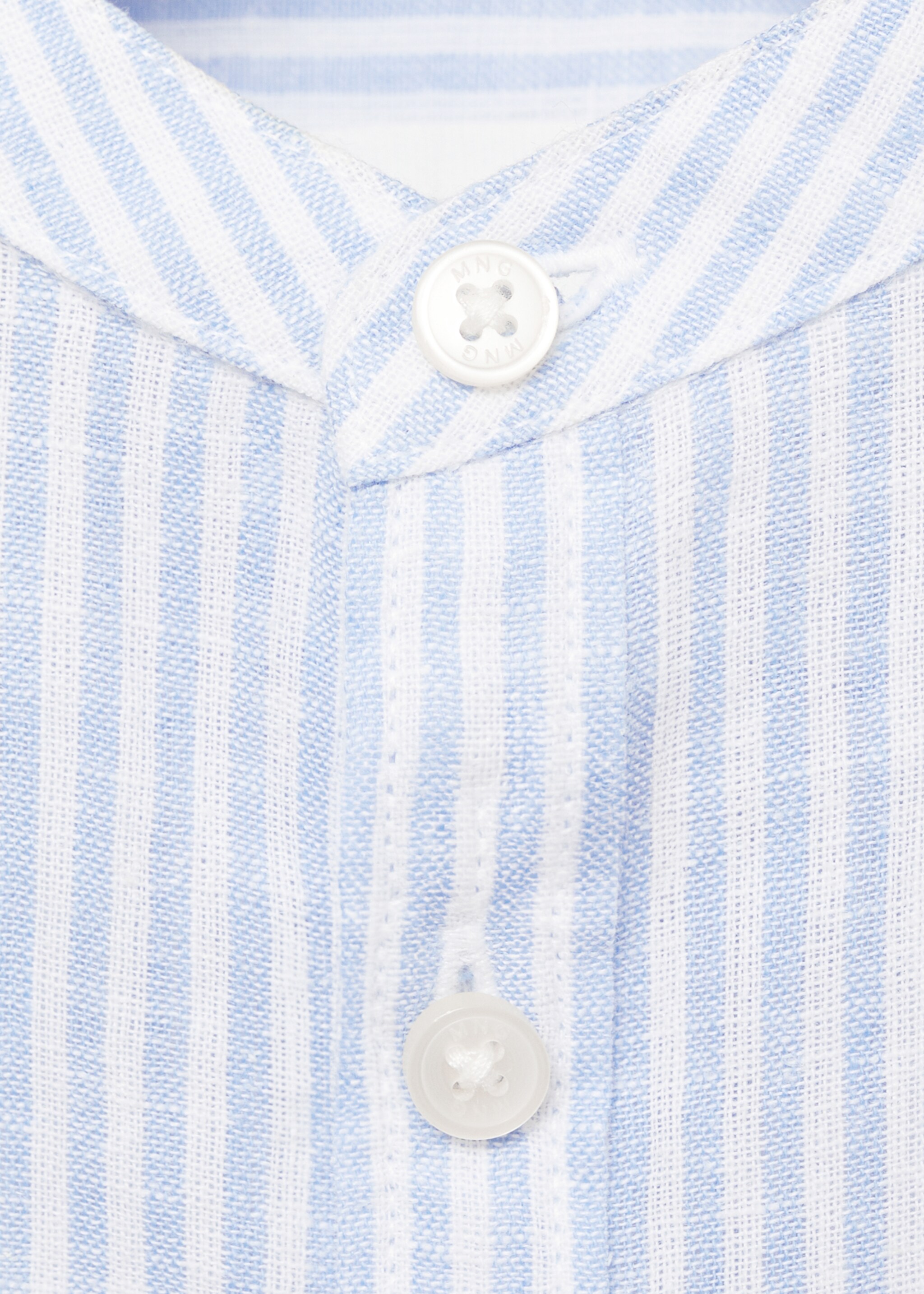 Striped linen-blend shirt - Details of the article 0