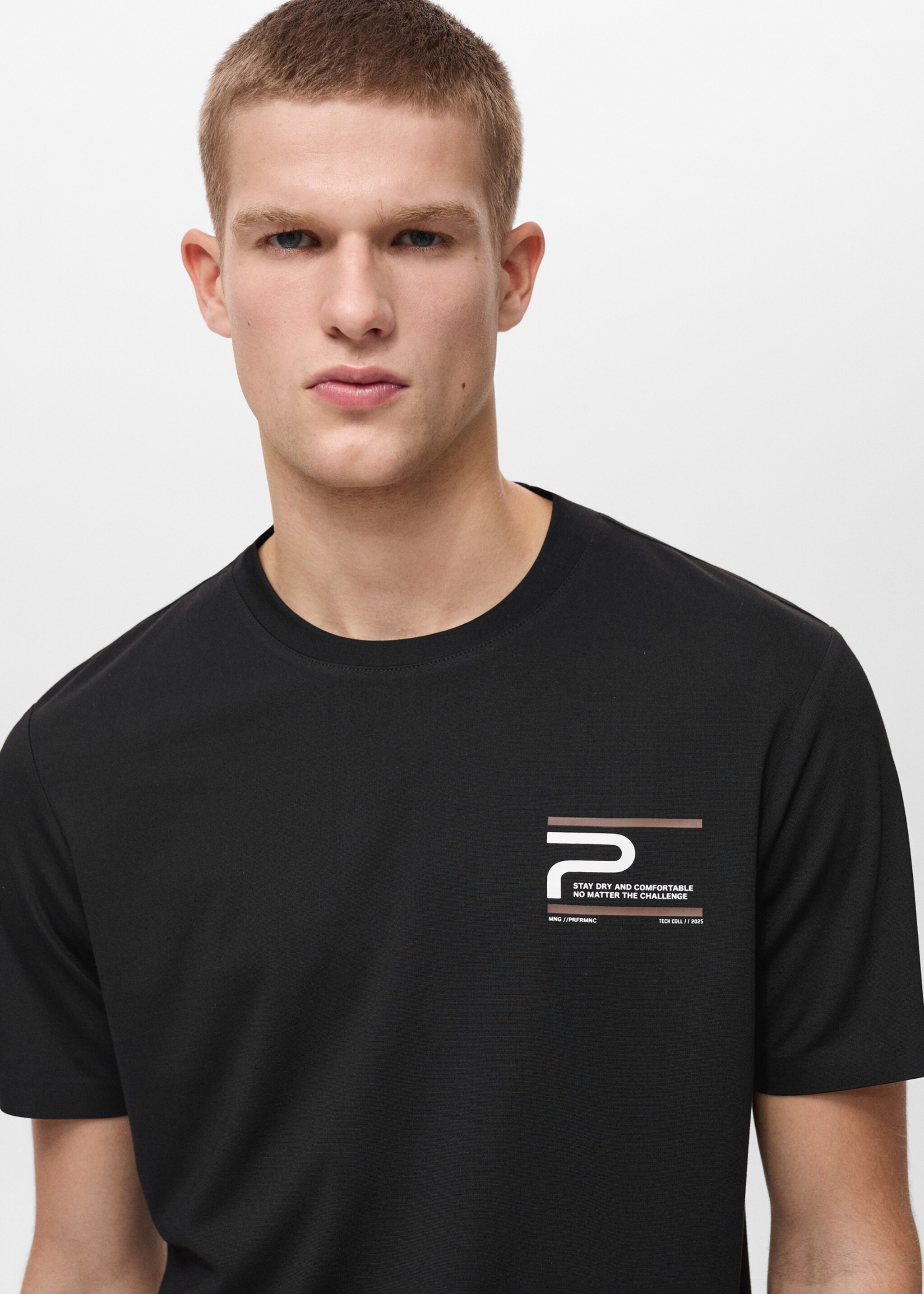 COOLMAX® slim fit printed T-shirt - Details of the article 1