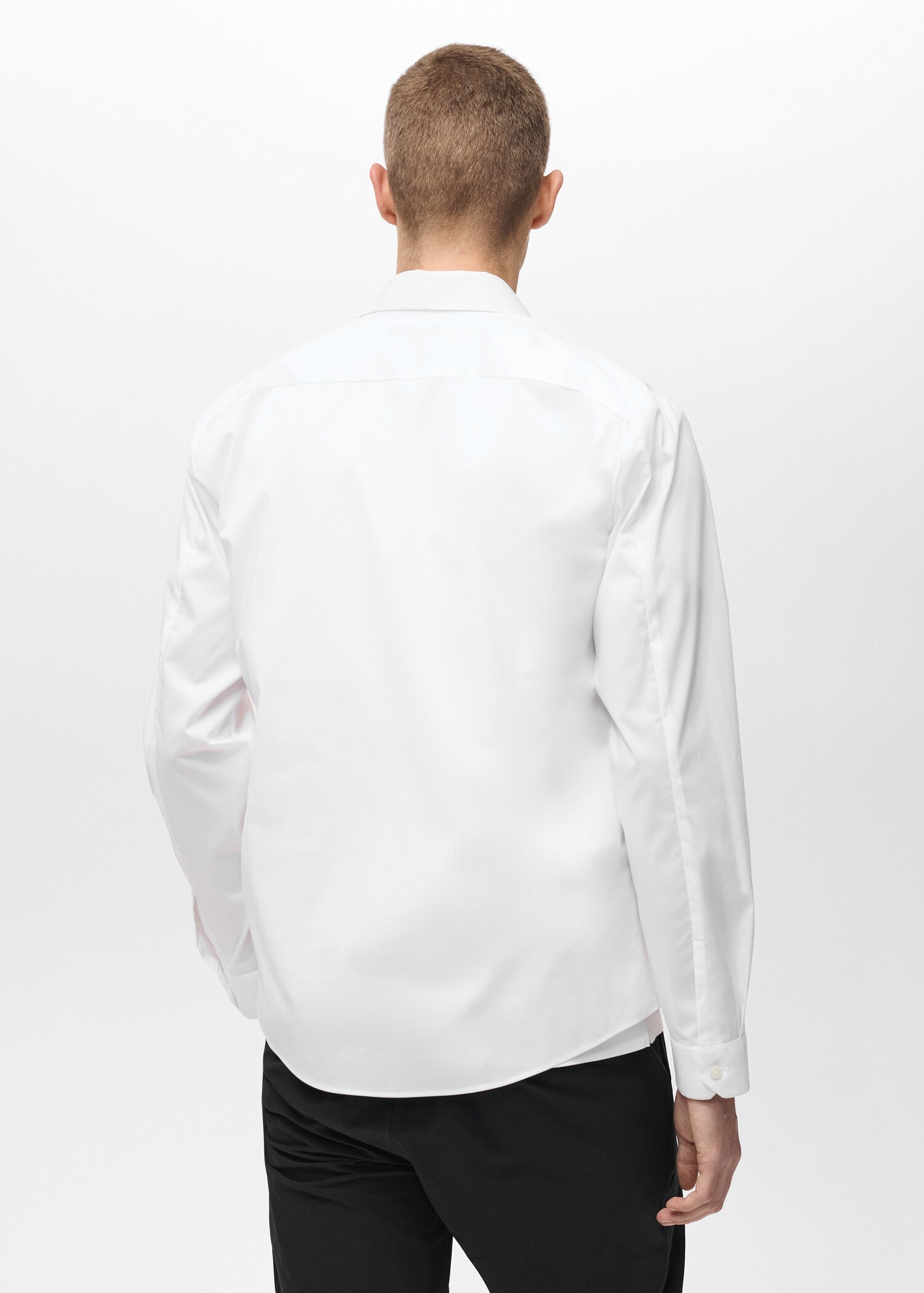 Comfort stretch non-iron shirt - Reverse of the article