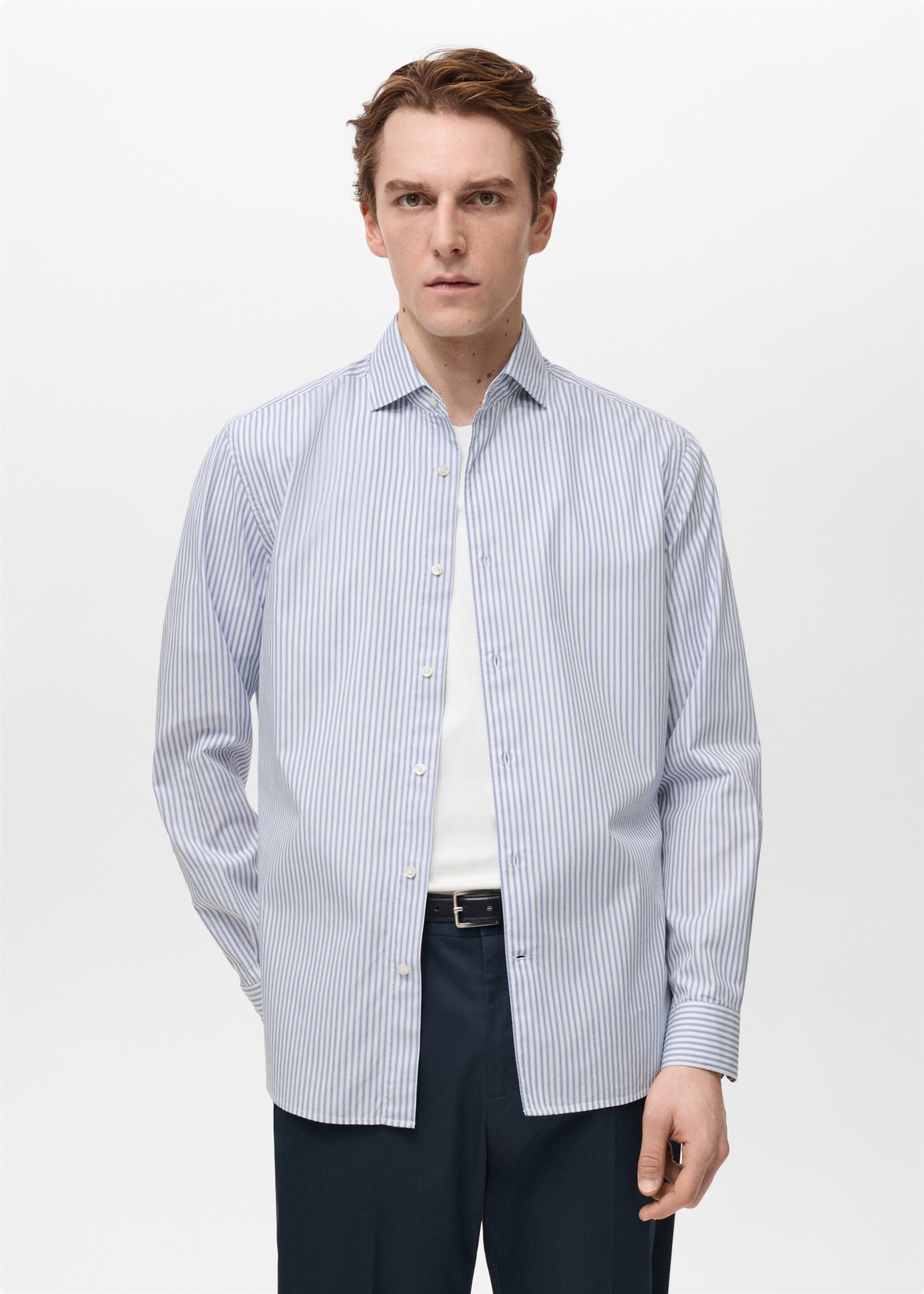 Camisa 100% algodón rayas - Plano medio