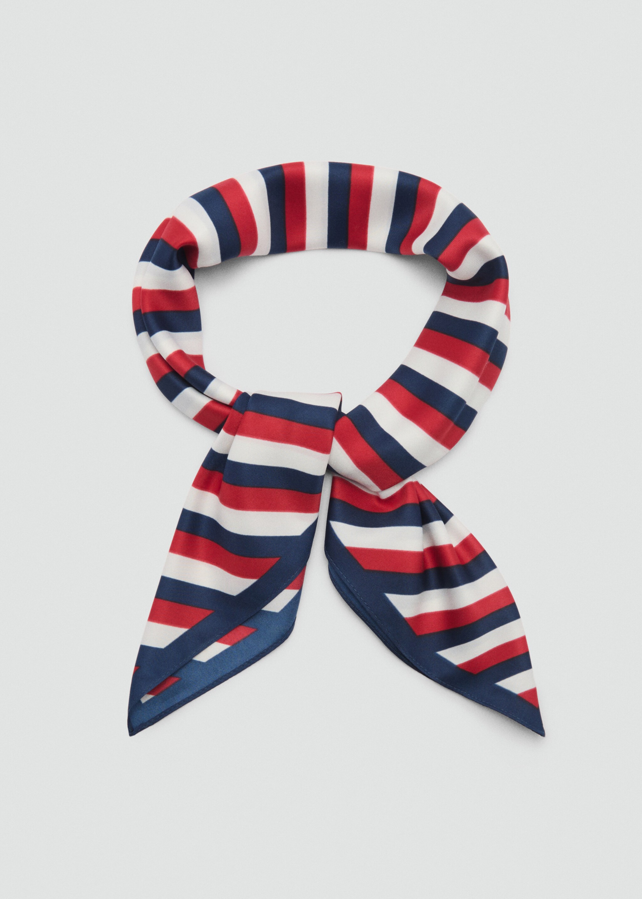 Multi-coloured striped scarf - Details of the article 1