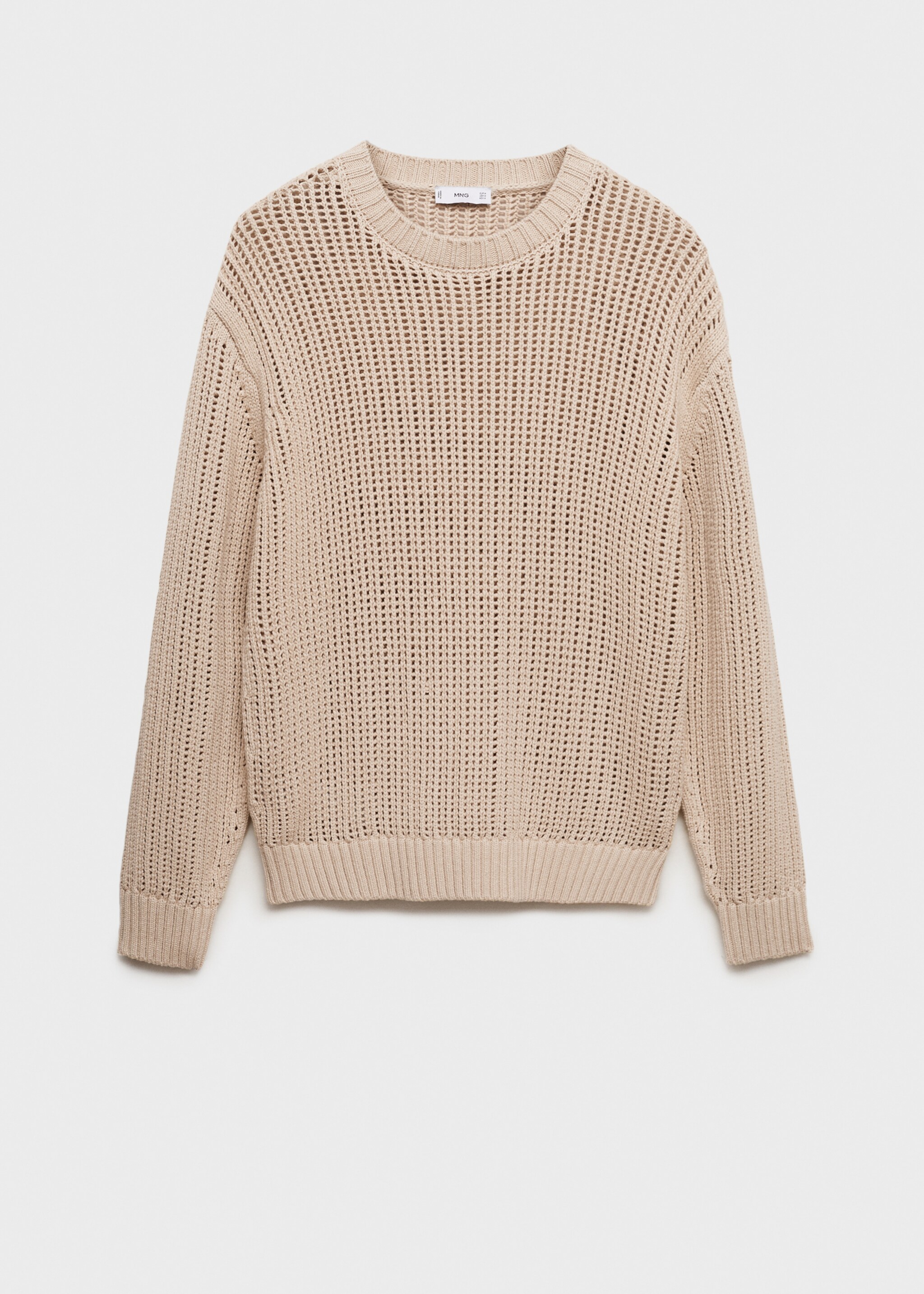 100% cotton openwork knitted sweater - Article without model