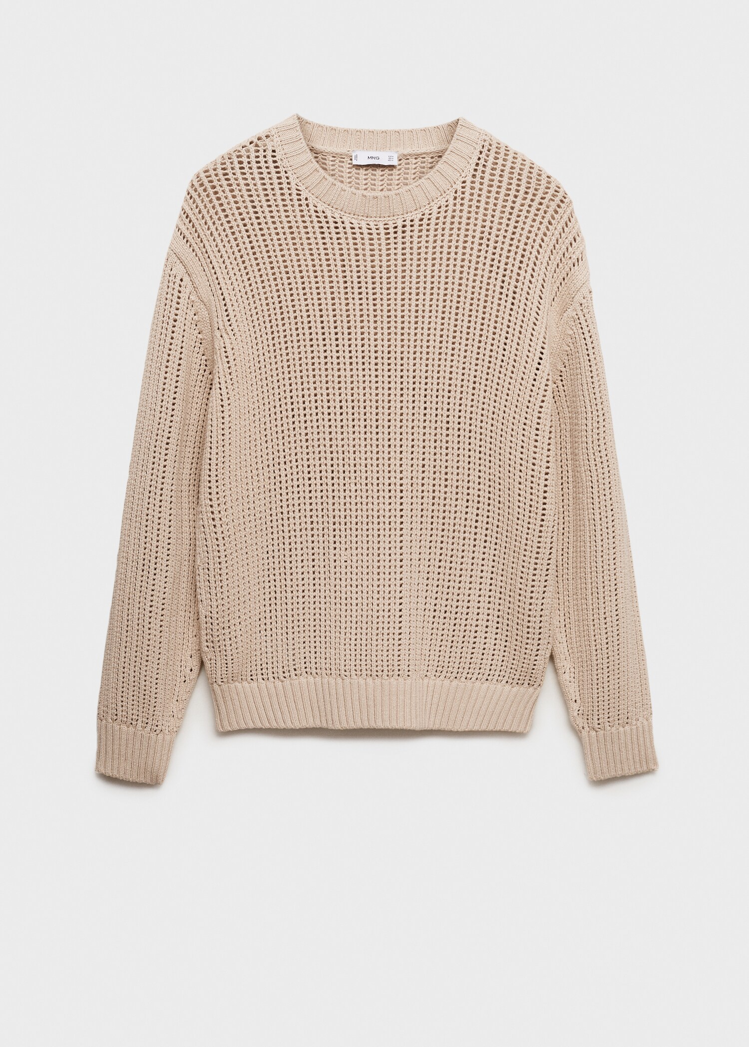 100% cotton openwork knitted sweater - Article without model