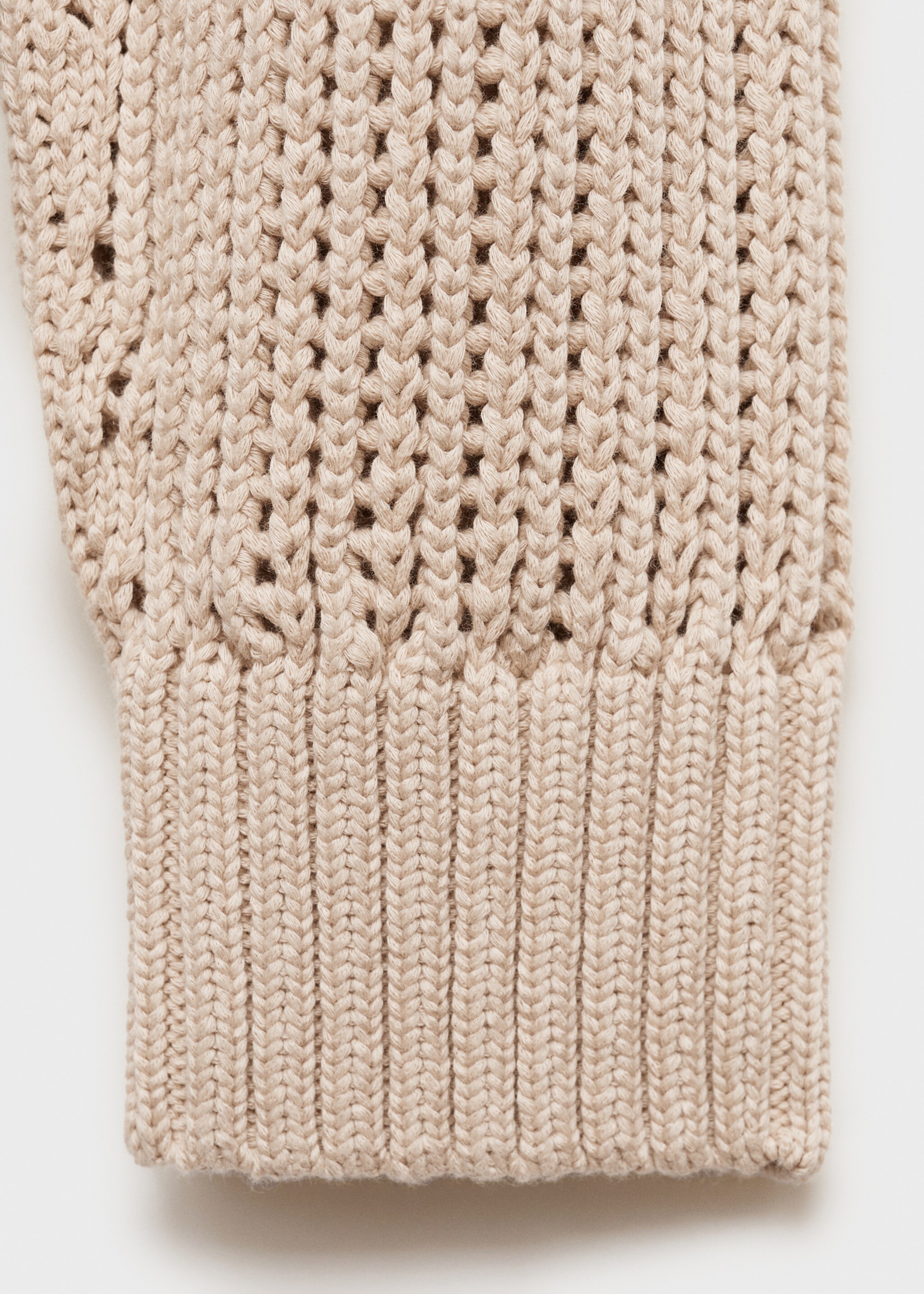 100% cotton openwork knitted sweater - Details of the article 0