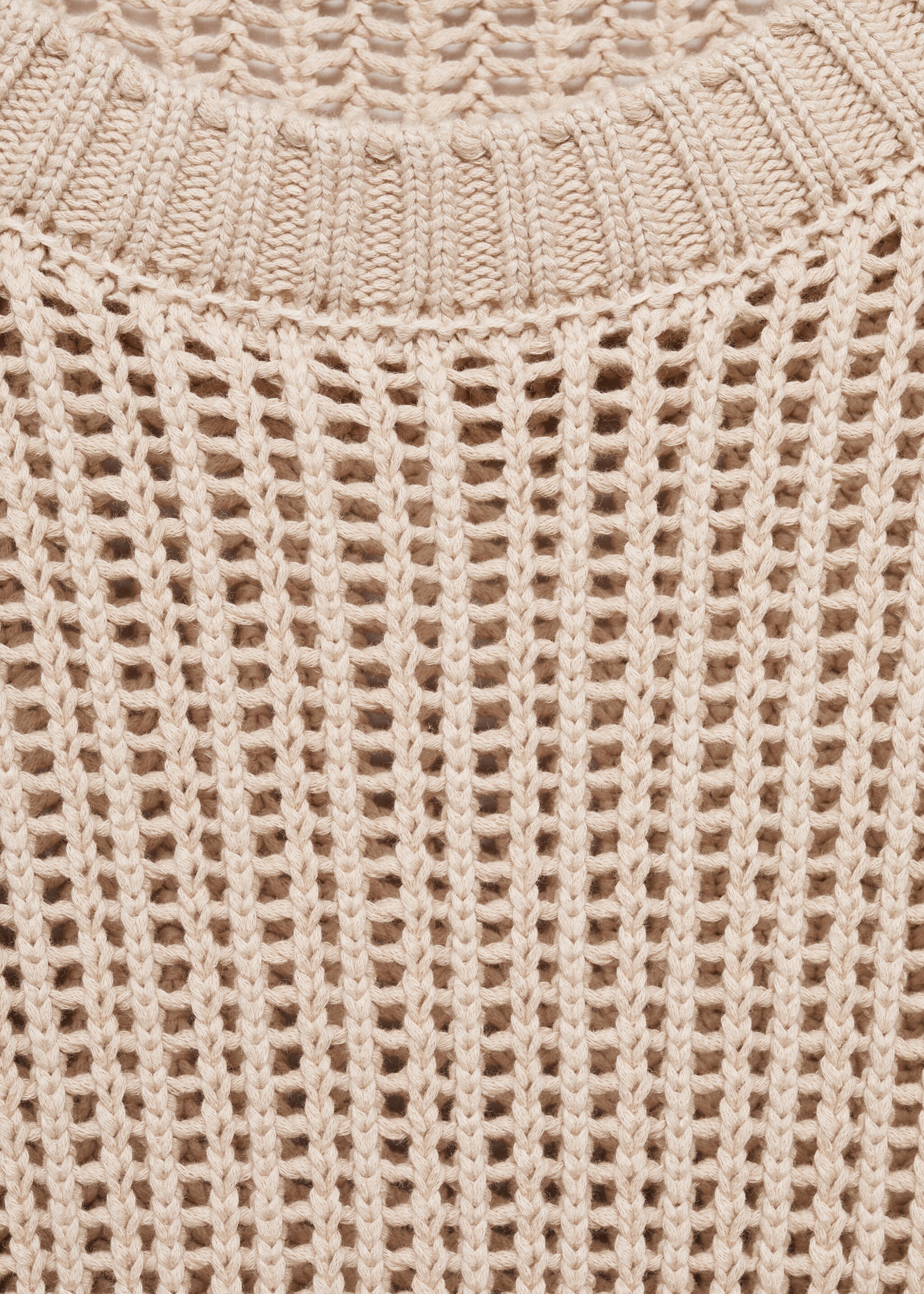 100% cotton openwork knitted sweater - Details of the article 8