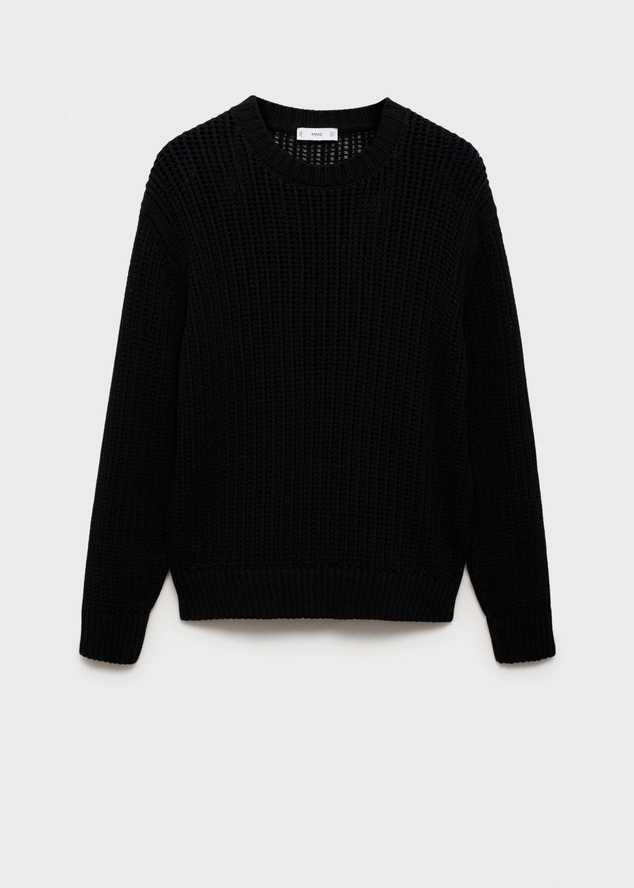 100% cotton openwork knitted sweater - Article without model