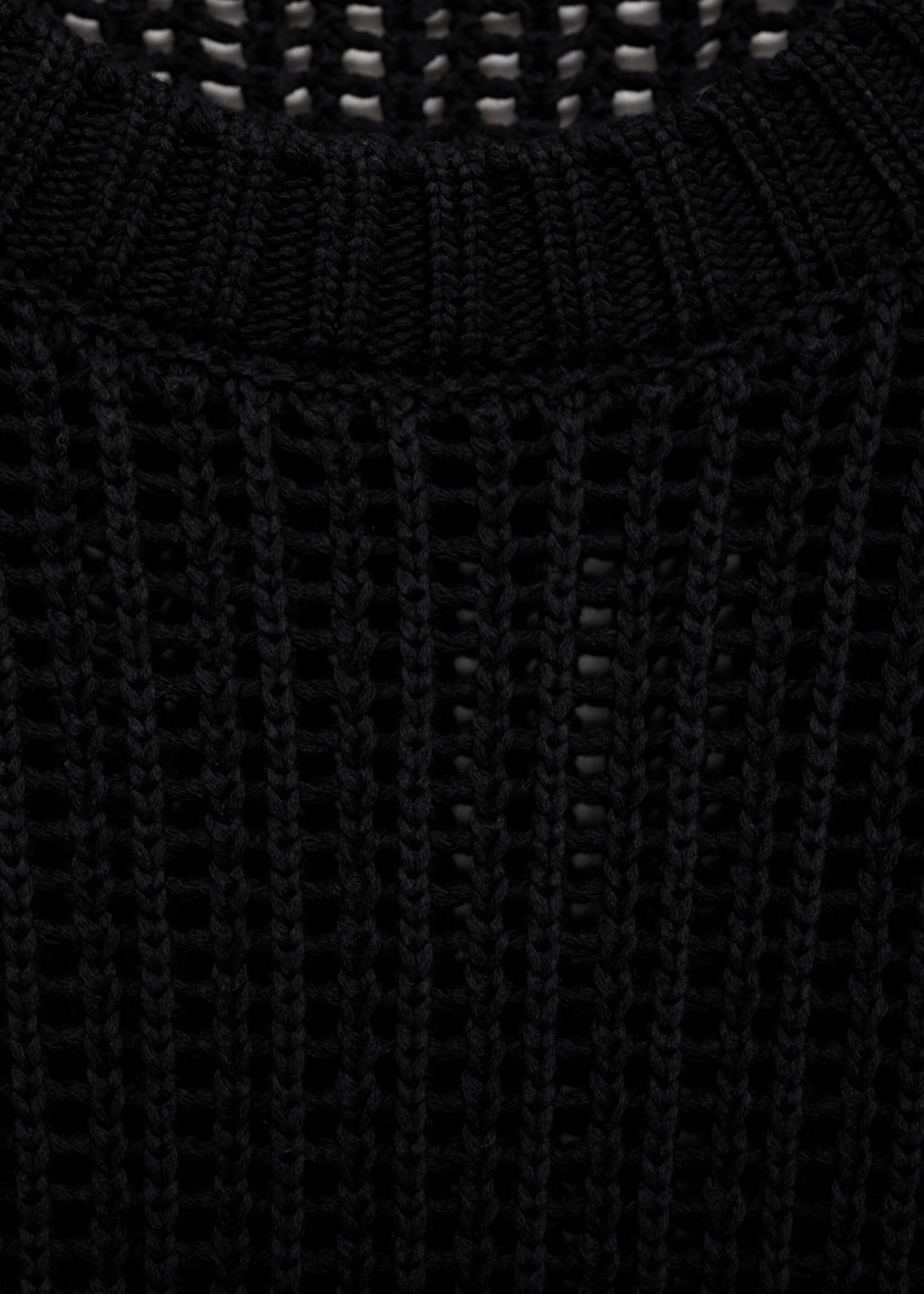 100% cotton openwork knitted sweater - Details of the article 0