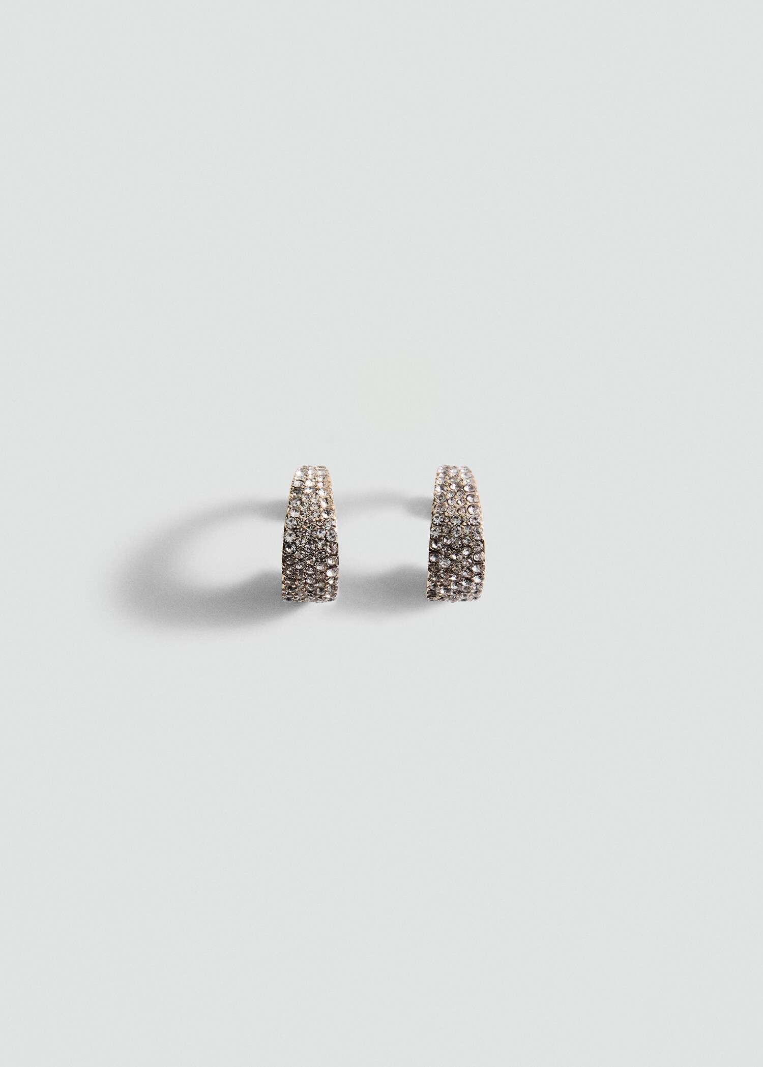 Faceted crystal hoop earrings - Article without model