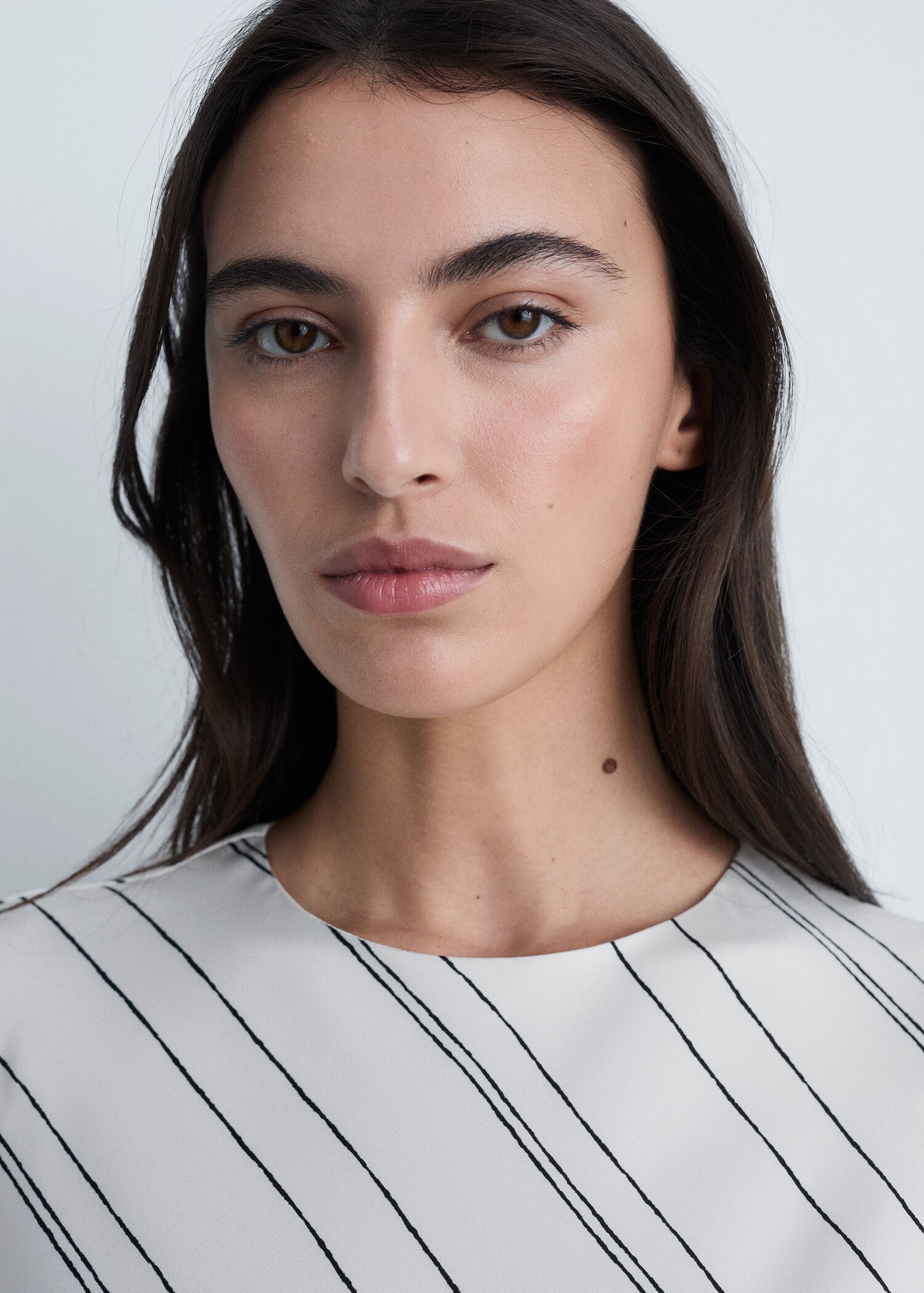 Striped satin dress - Medium plane