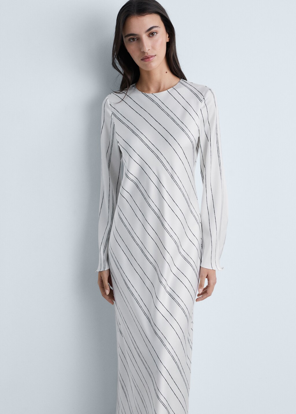 Striped satin dress - image 5