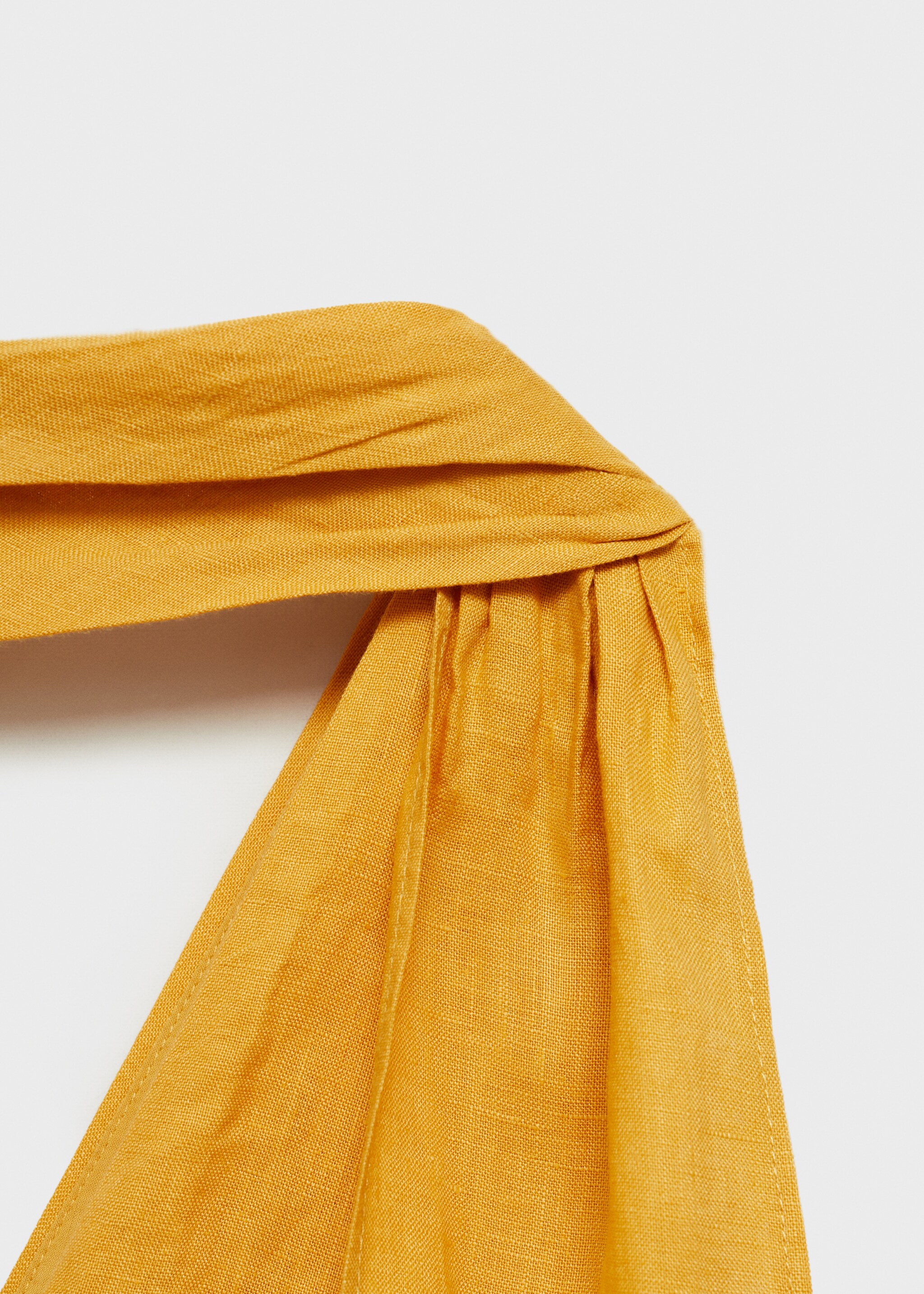 Linen pleated midi-dress - Details of the article 0