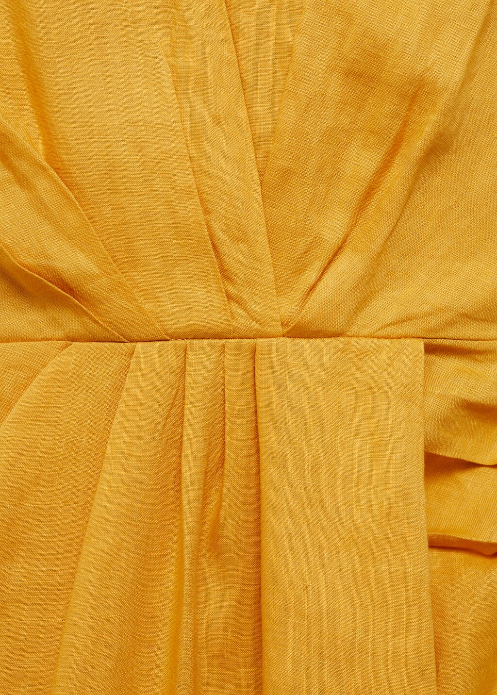 Mango Linen pleated midi-dress thumbnail