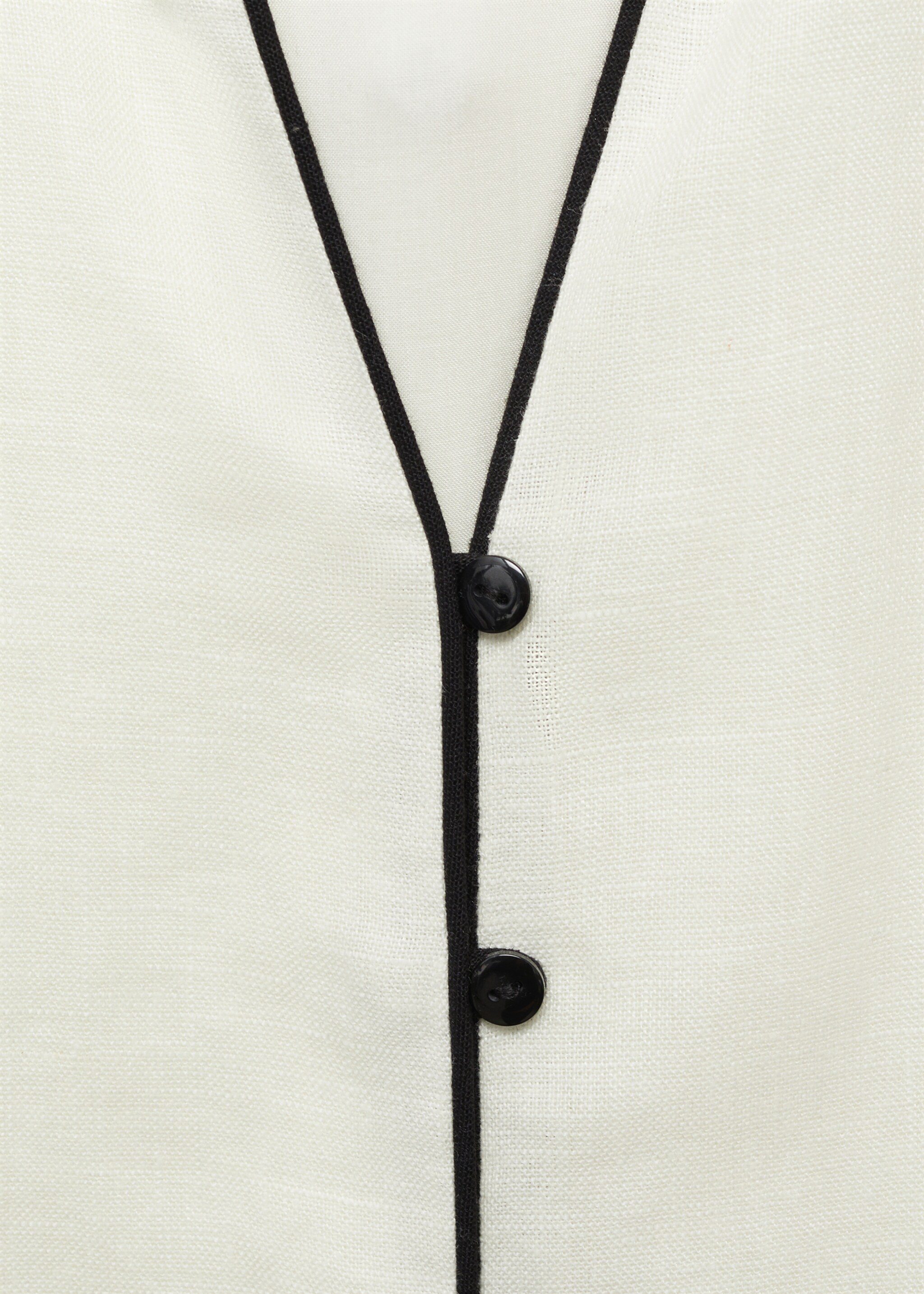 Linen dress with contrasting trim - Details of the article 8