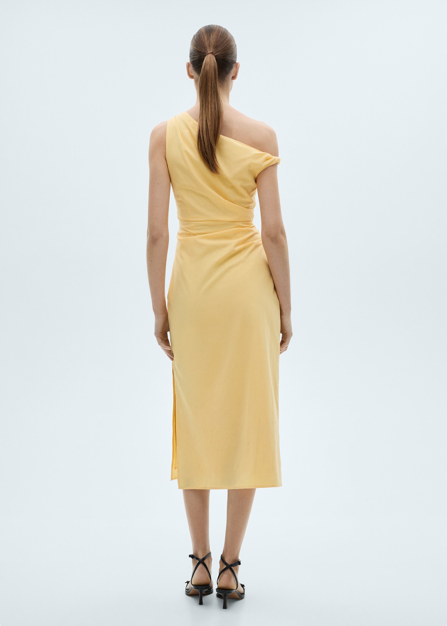 Draped asymmetrical midi-dress - Reverse of the article