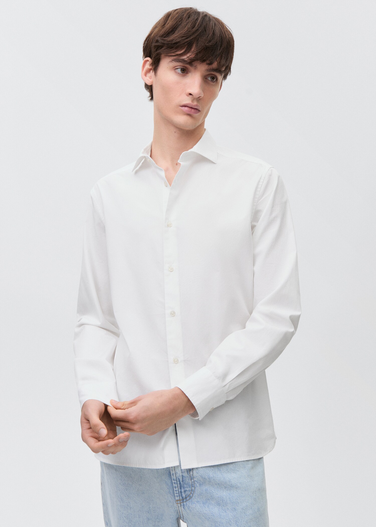 Classic-fit cotton shirt - Medium plane