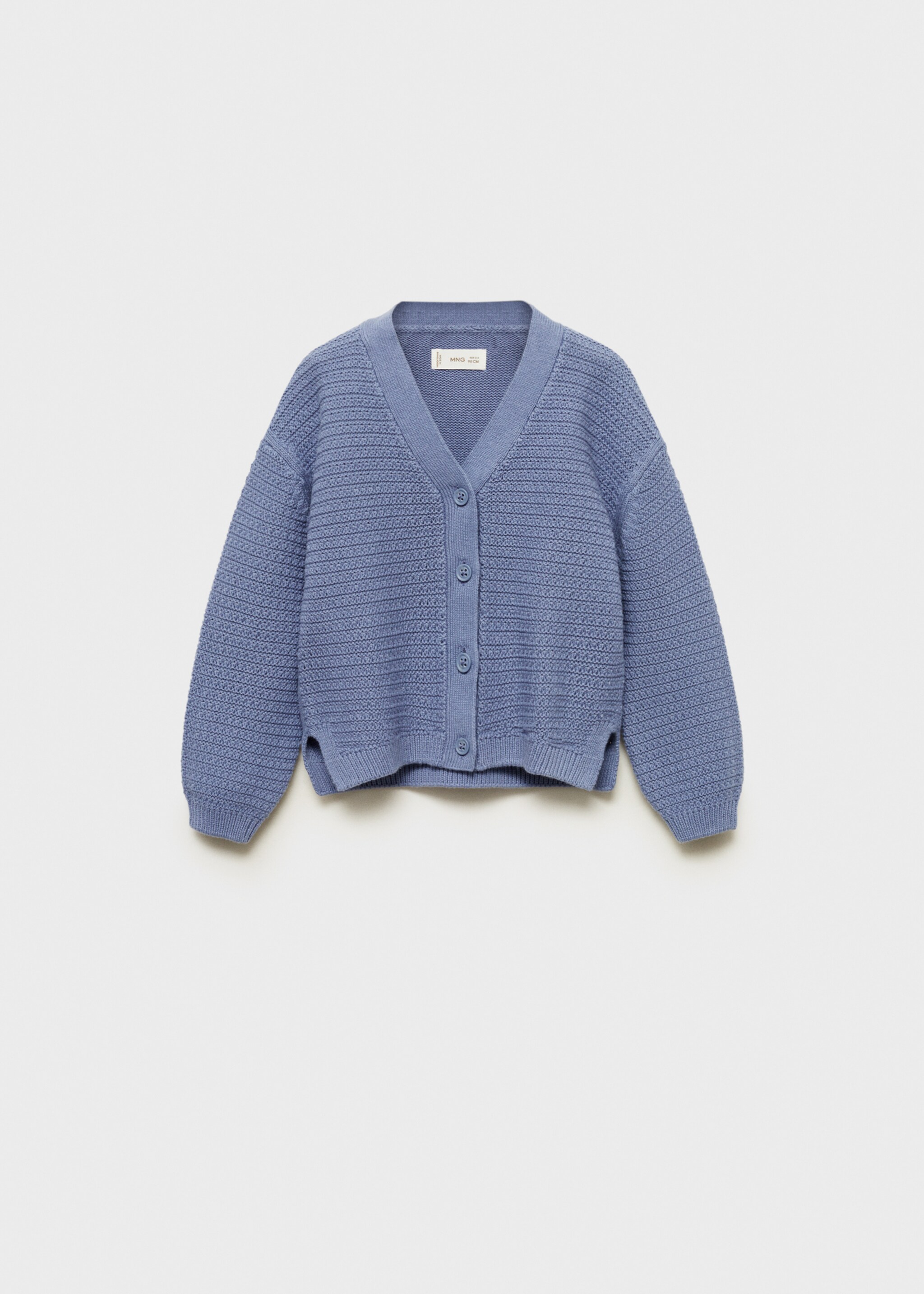 Combination knitted cotton cardigan - Article without model