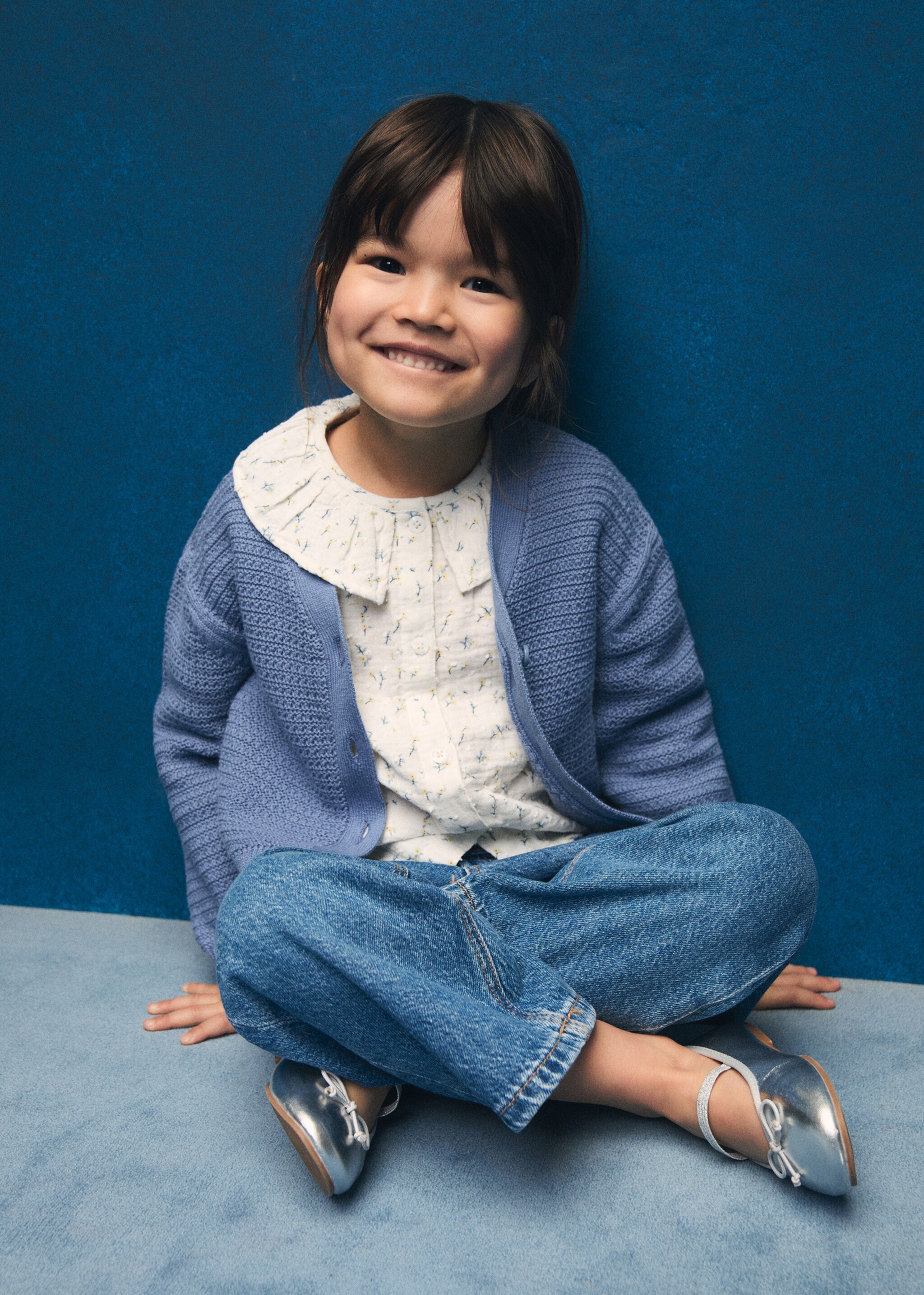 Combination knitted cotton cardigan - Details of the article 5